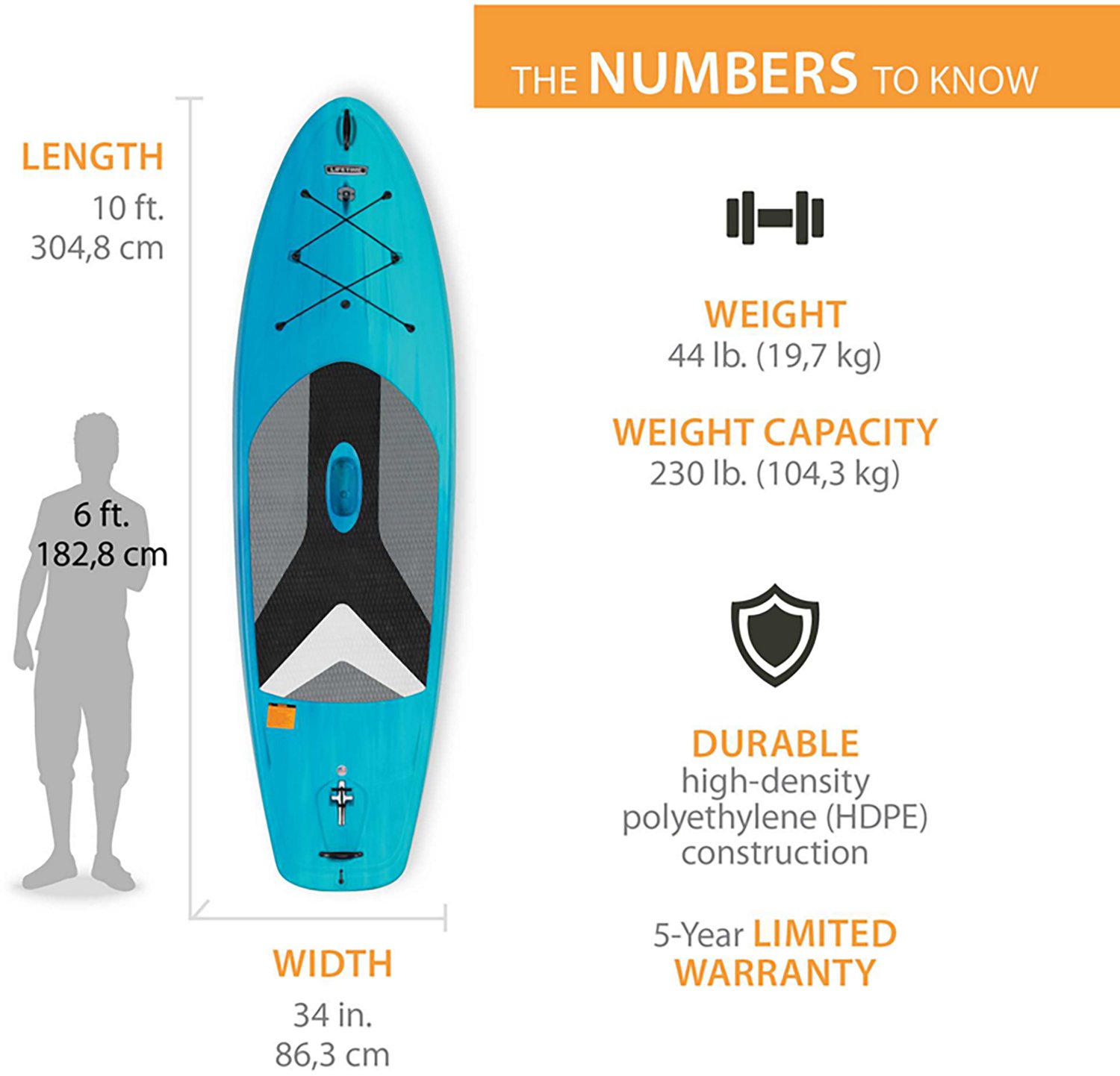 Lifetime Horizon 10' Stand-Up Paddleboard with Paddle 2-Pack - view number 3