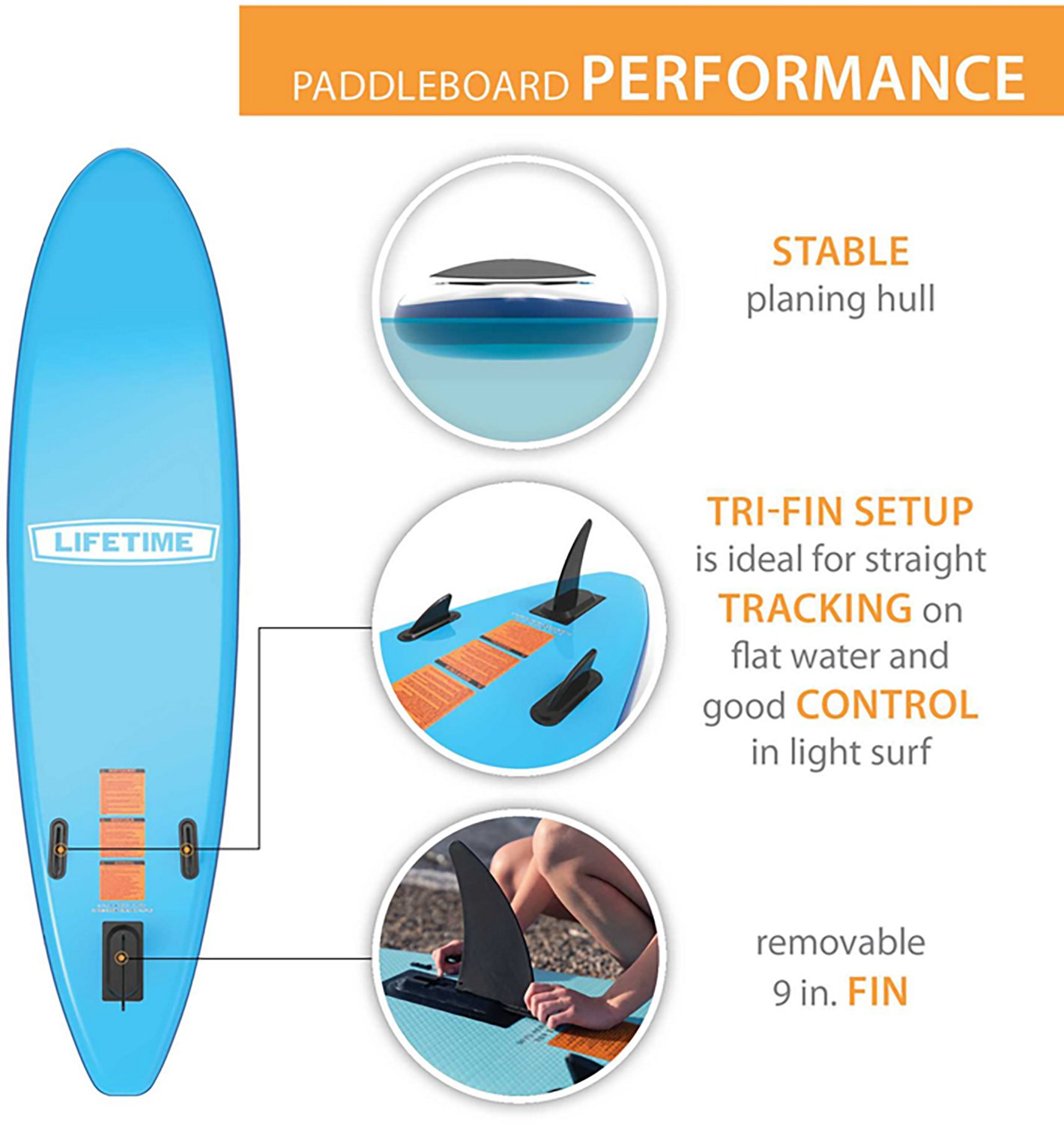 Lifetime Vista 11' Inflatable Stand-Up Paddleboard with Paddle - view number 3