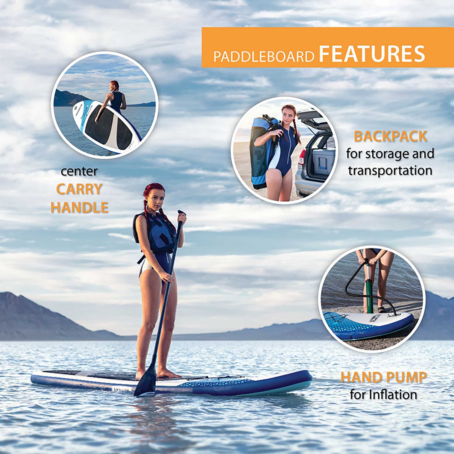 Lifetime Vista 11' Inflatable Stand-Up Paddleboard with Paddle - view number 5
