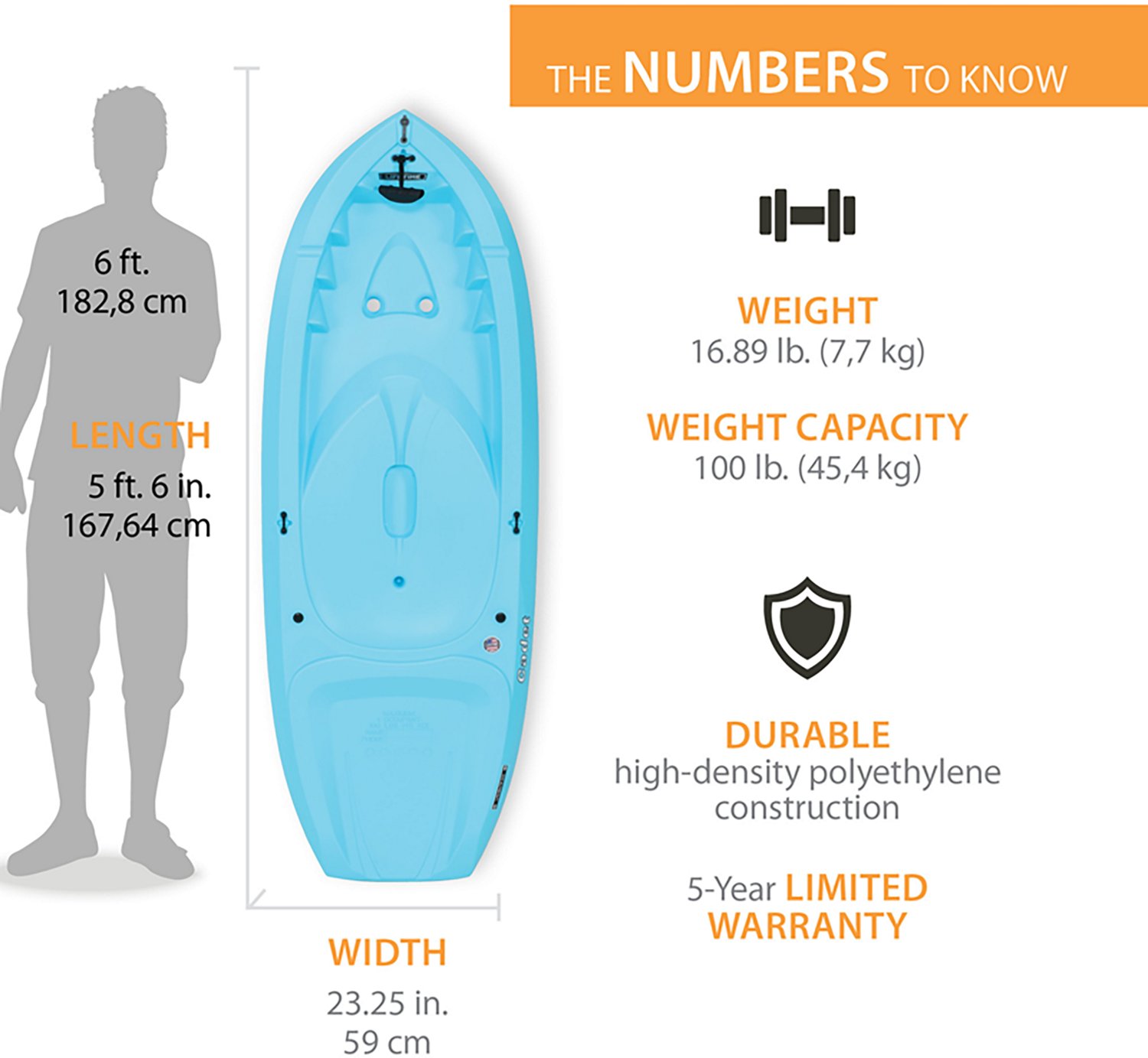 Lifetime Kids' Cadet 6 ft Kayak - view number 2