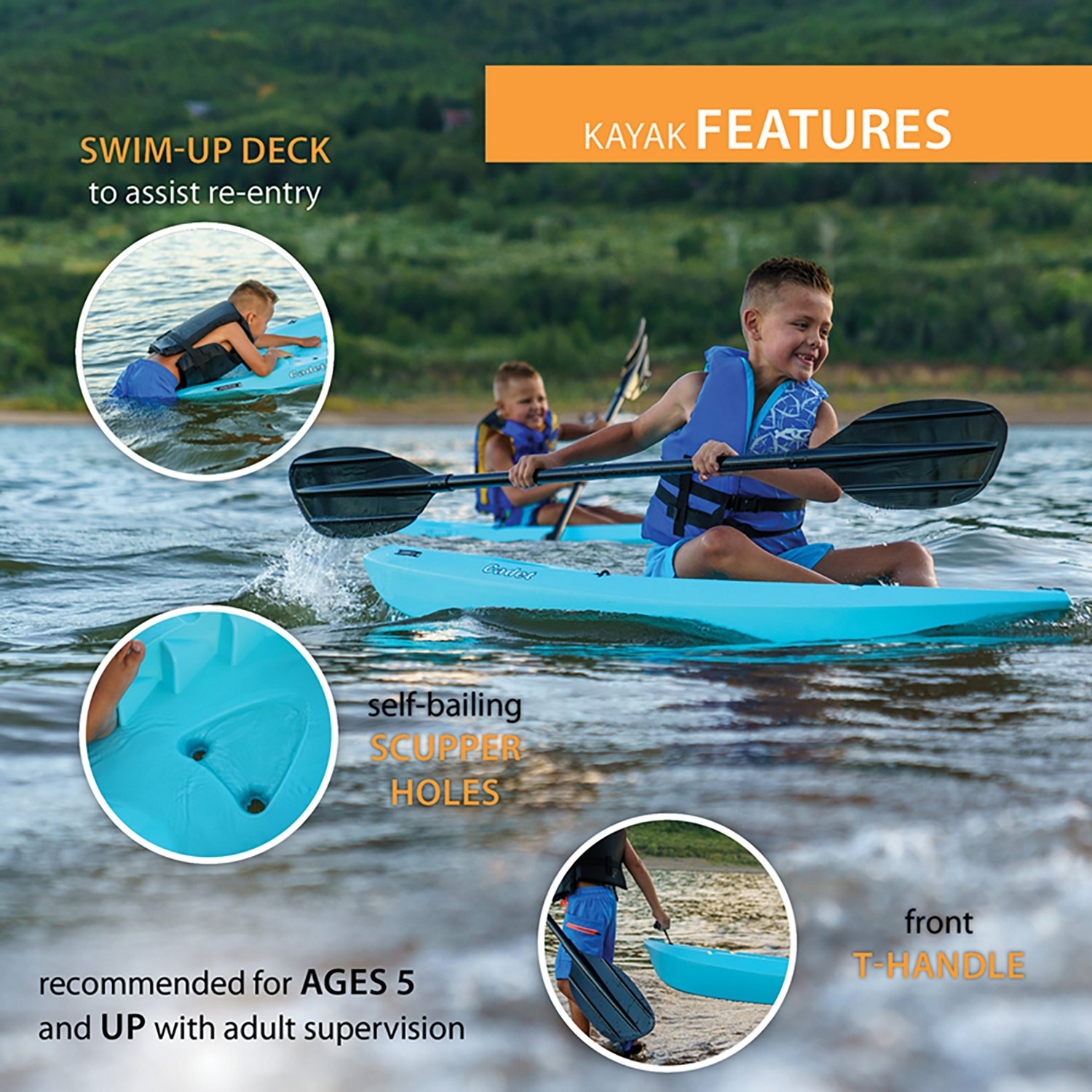 Lifetime Kids' Cadet 6 ft Kayak - view number 5