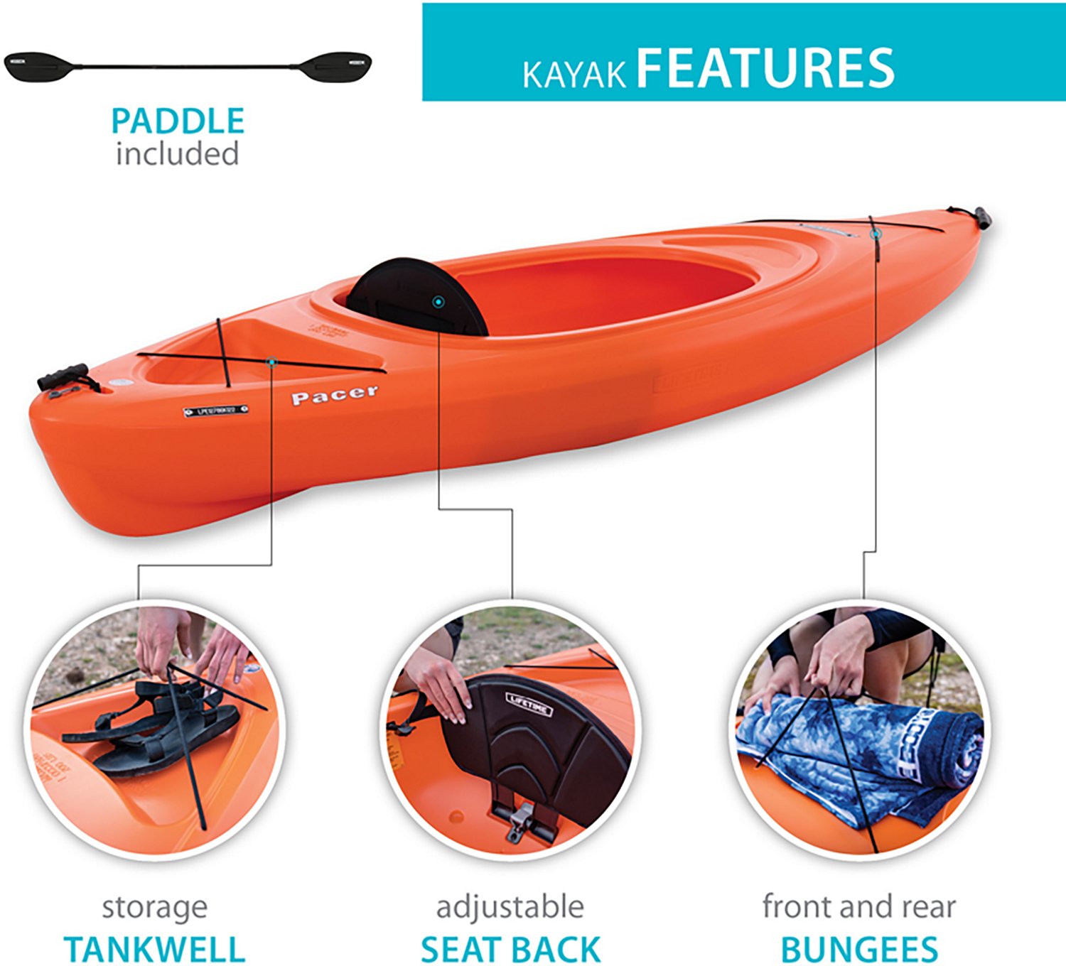 Lifetime Pacer 8 ft Kayak
