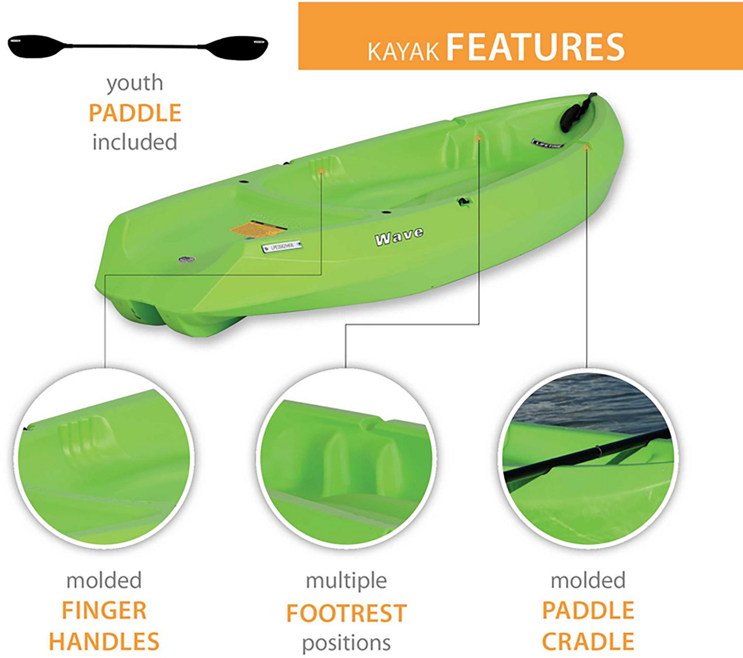 Lifetime Wave 6 Ft. Youth Kayak (Paddle Included)