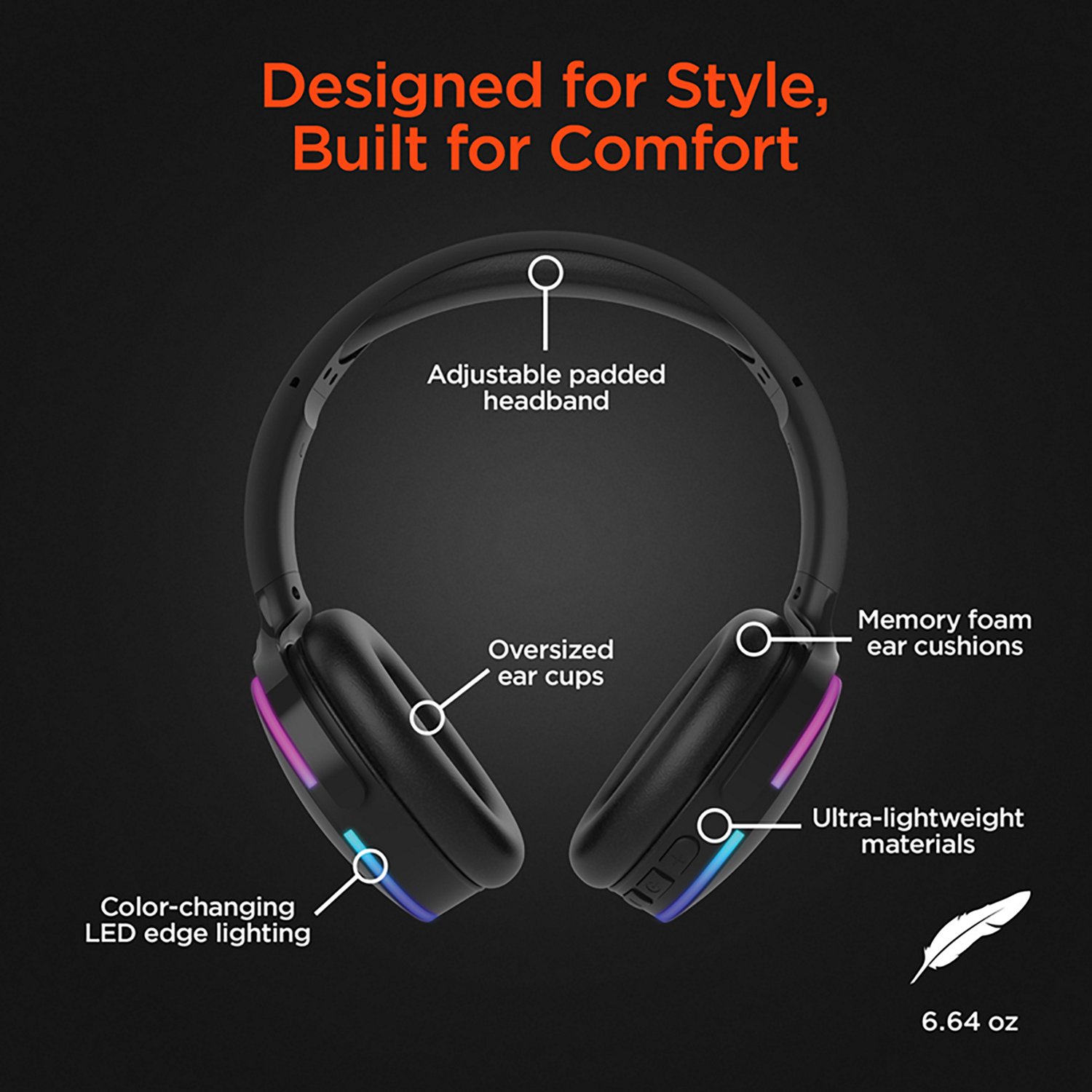 HyperGear Wireless Audio Essentials Duo Bluetooth® Headphones