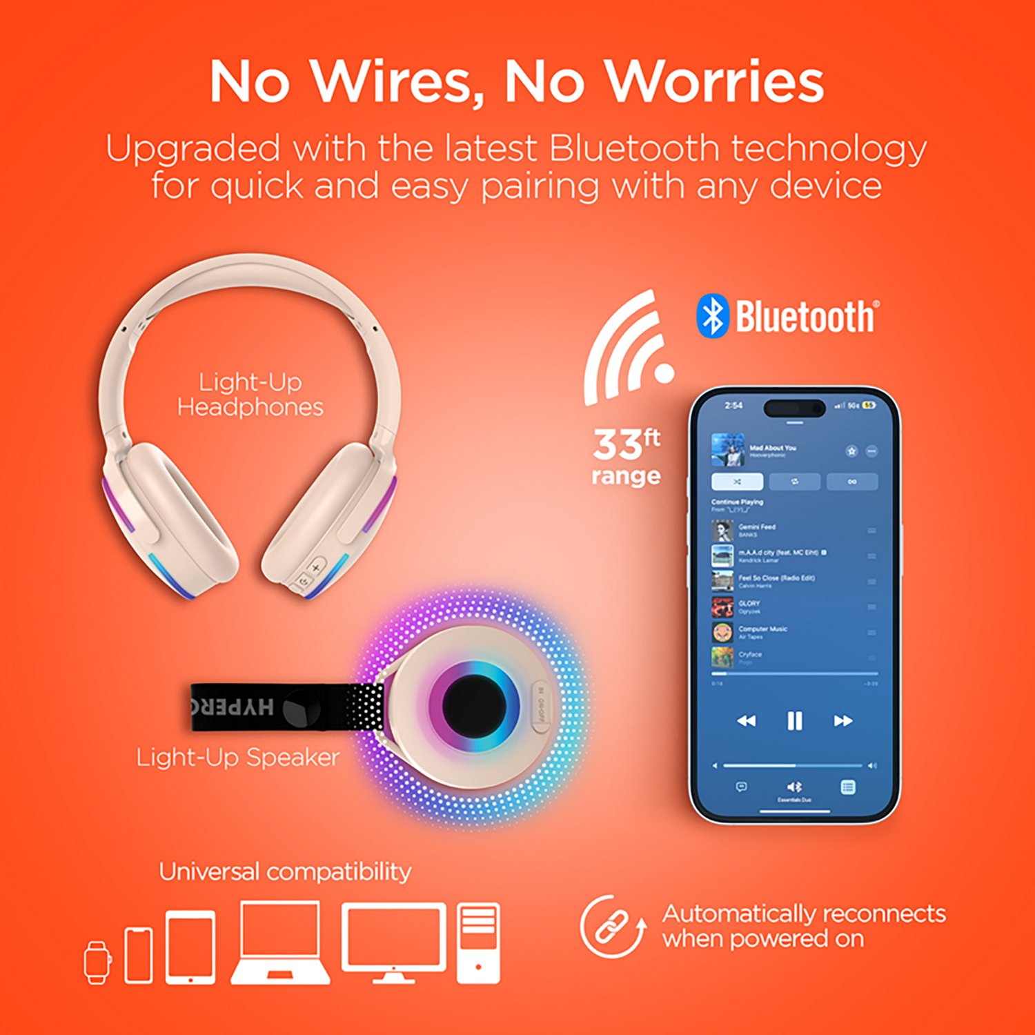 HyperGear Wireless Audio Essentials Duo Bluetooth® Headphones - view number 3