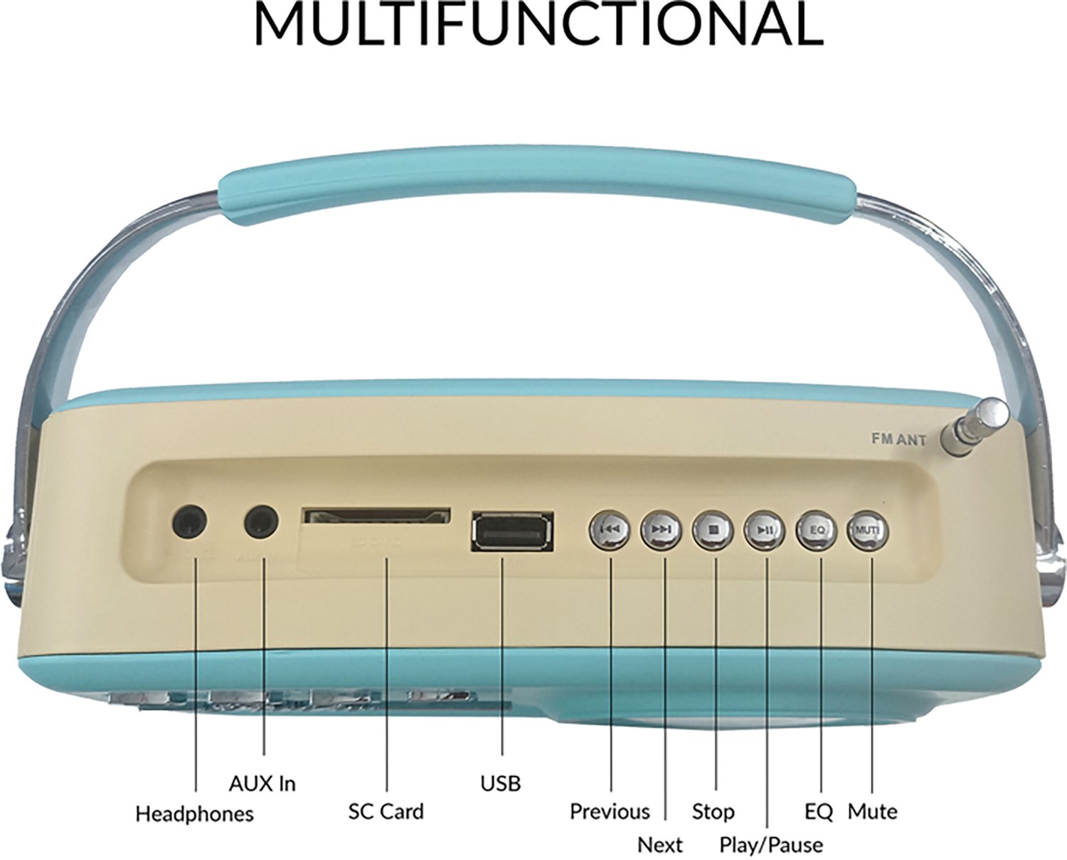 Supersonic SC-1201 Retro Portable AM/FM Radio - view number 4