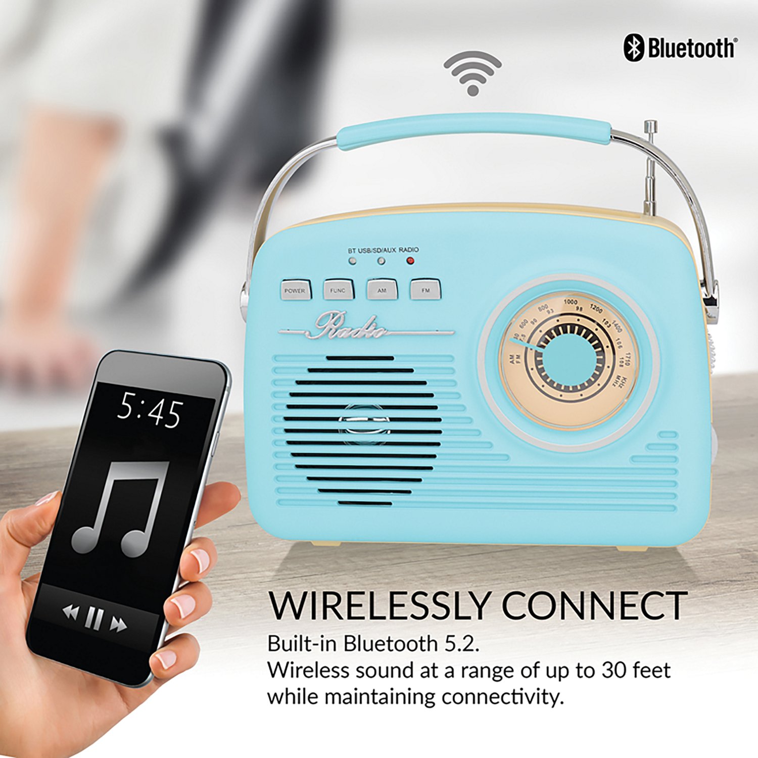 Supersonic SC-1201 Retro Portable AM/FM Radio - view number 6