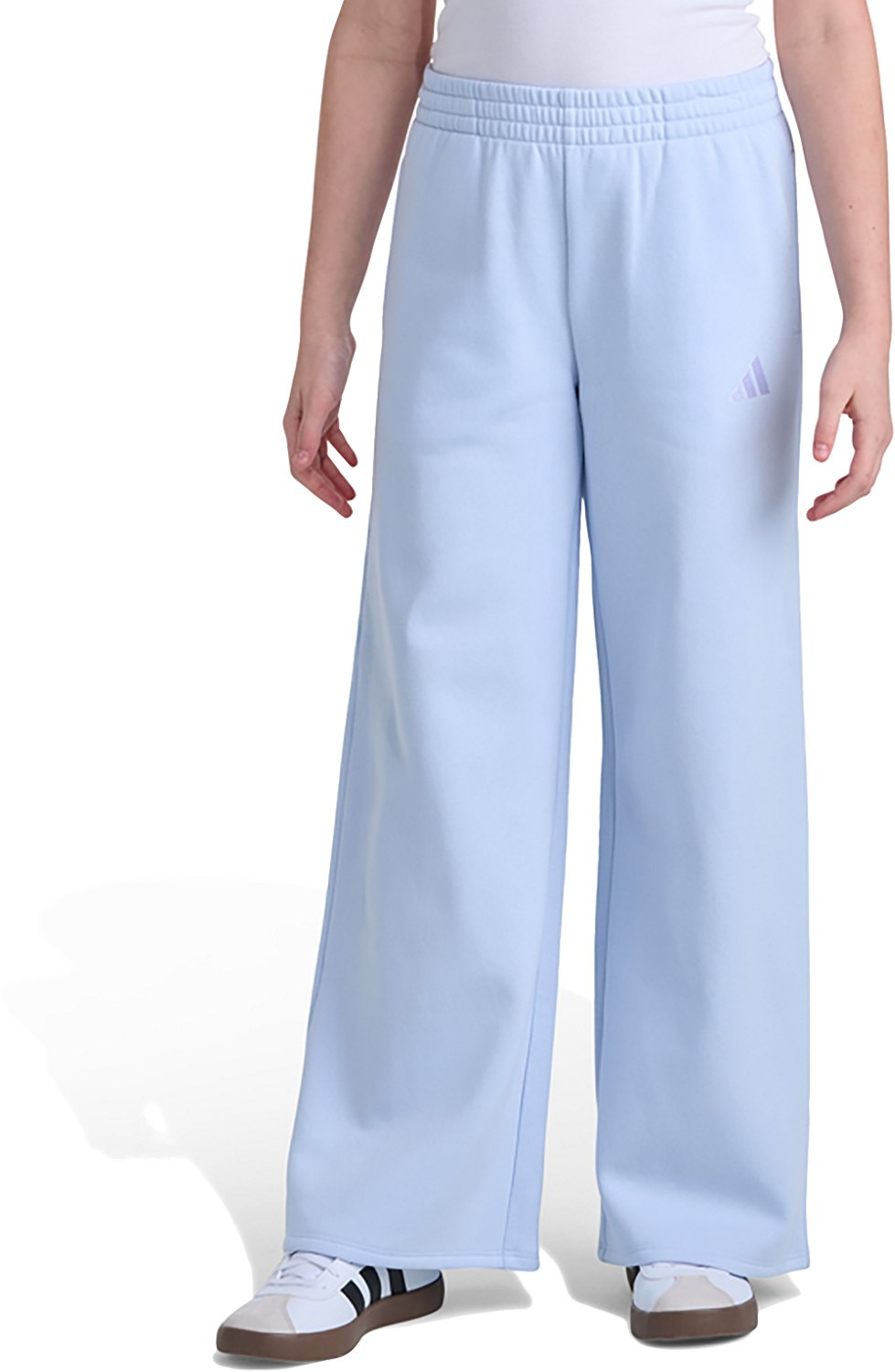adidas Girls’ Wide Leg Fleece Pants