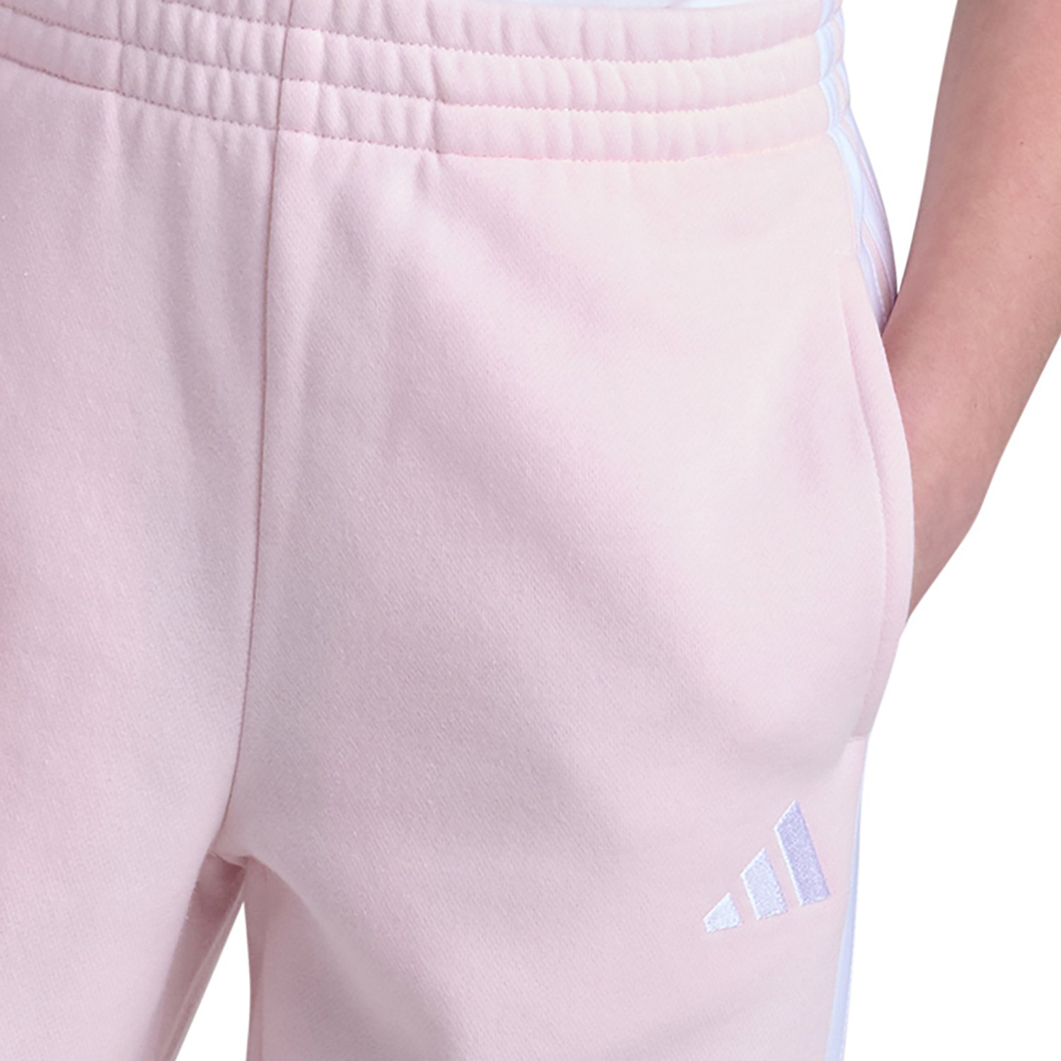 adidas Girls’ 3-Stripes Rib Cuff Jogger - view number 3