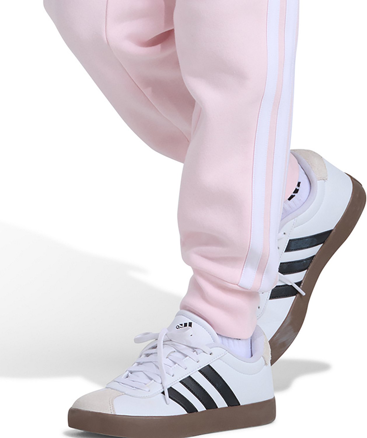 adidas Girls’ 3-Stripes Rib Cuff Jogger - view number 4