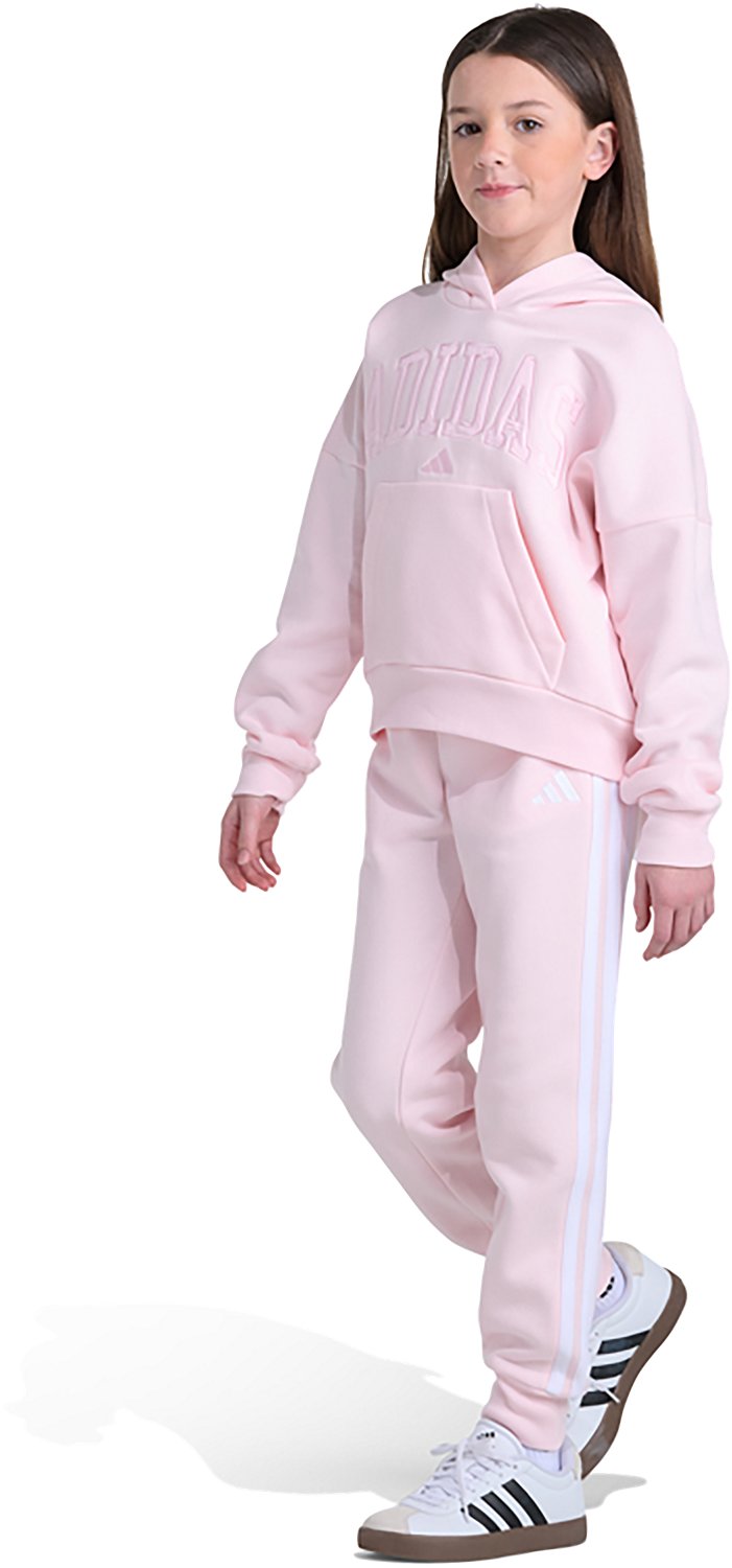 adidas Girls’ 3-Stripes Rib Cuff Jogger - view number 5