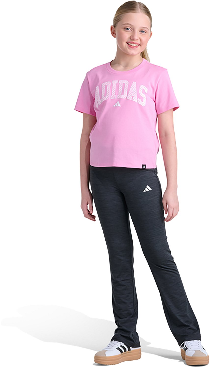 adidas Girls’ Folded Waistband Kick Flare Pants - view number 5