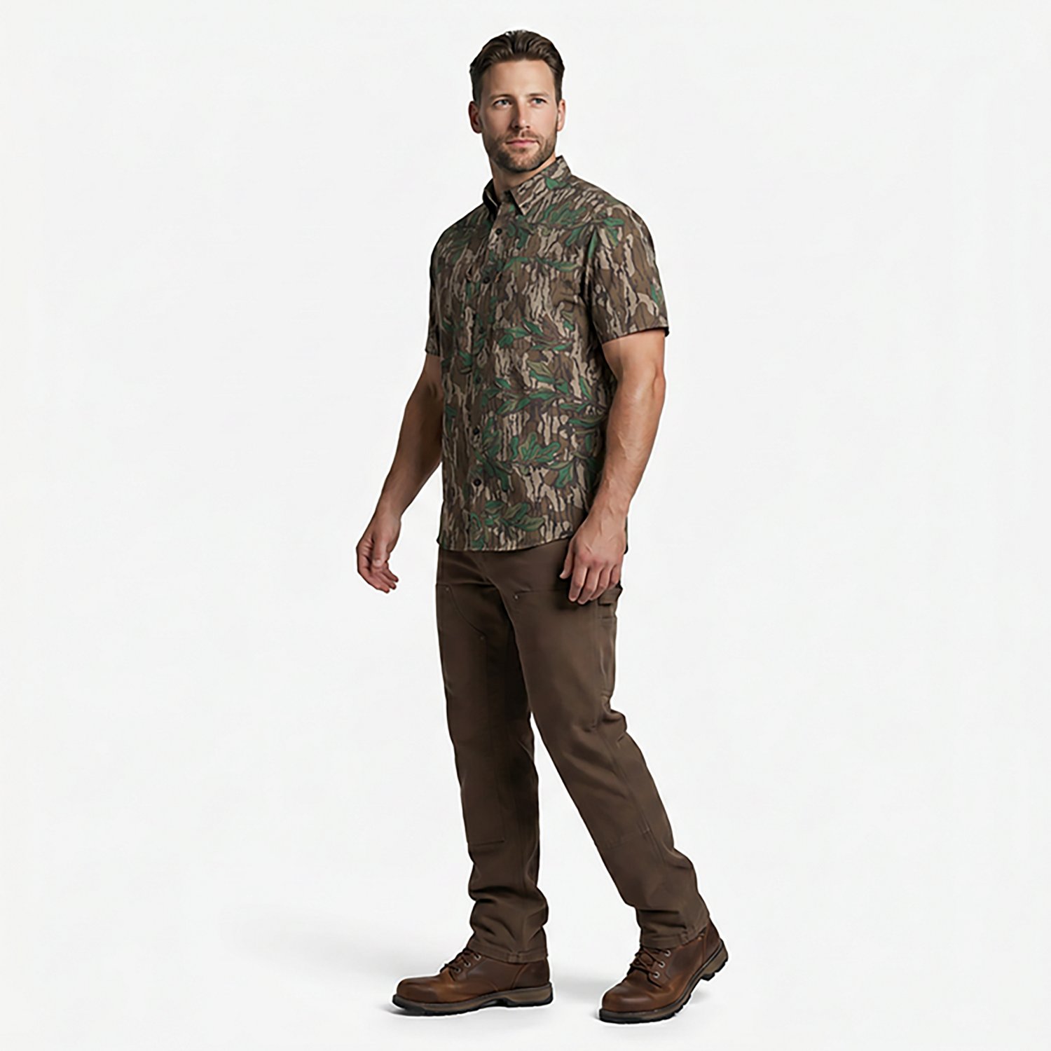 Magellan Outdoors Men's Lightweight Ripstop Button Down Short Sleeve Shirt