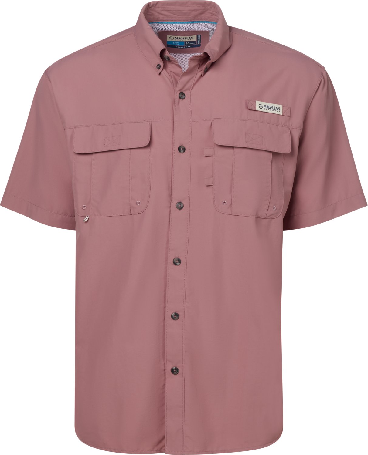 Magellan Outdoors Men's Laguna Madre Solid Short Sleeve Fishing Shirt