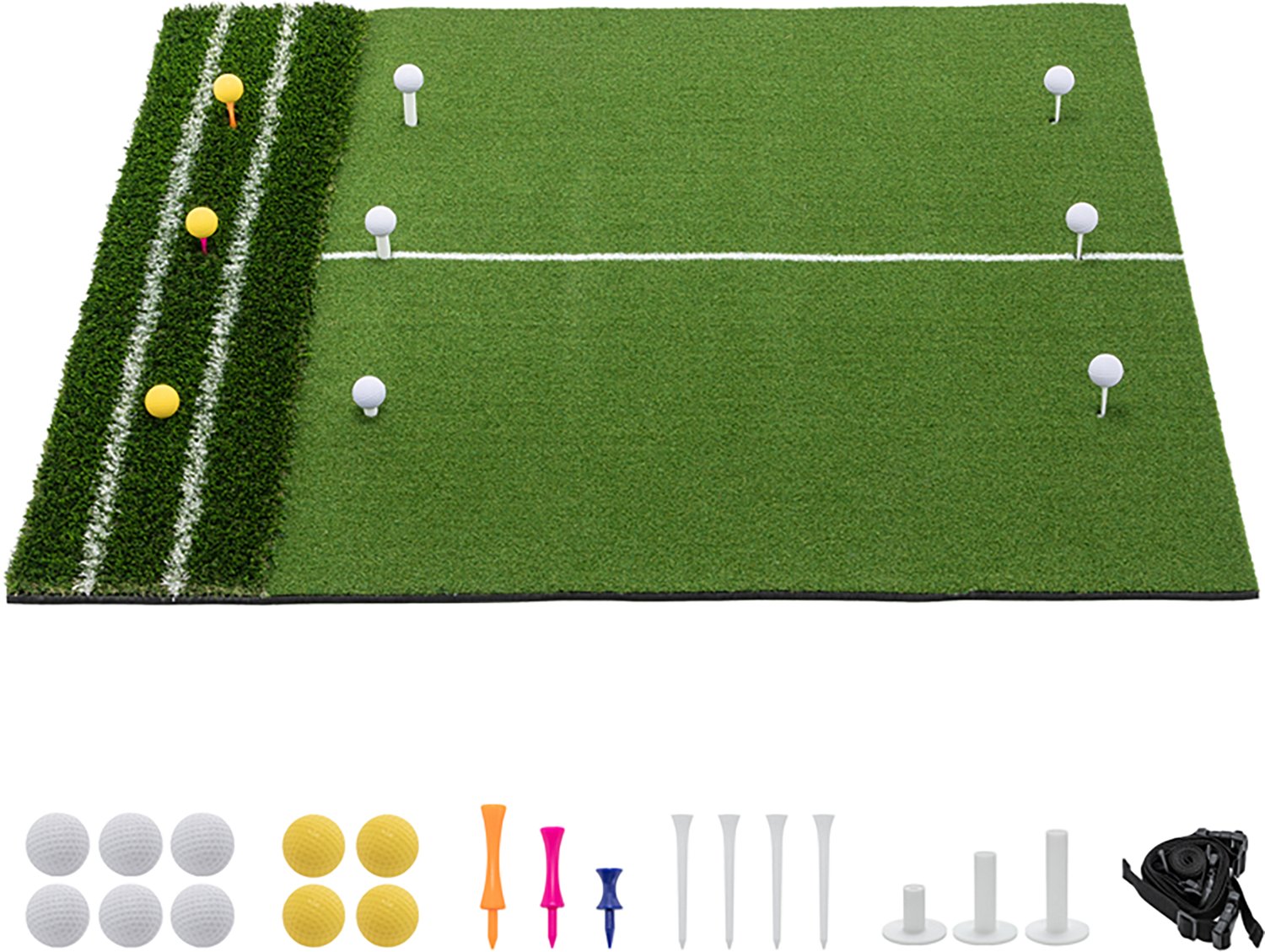 inQracer 5 ft x 4 ft Golf Hitting Mat with 7 Tee Positions