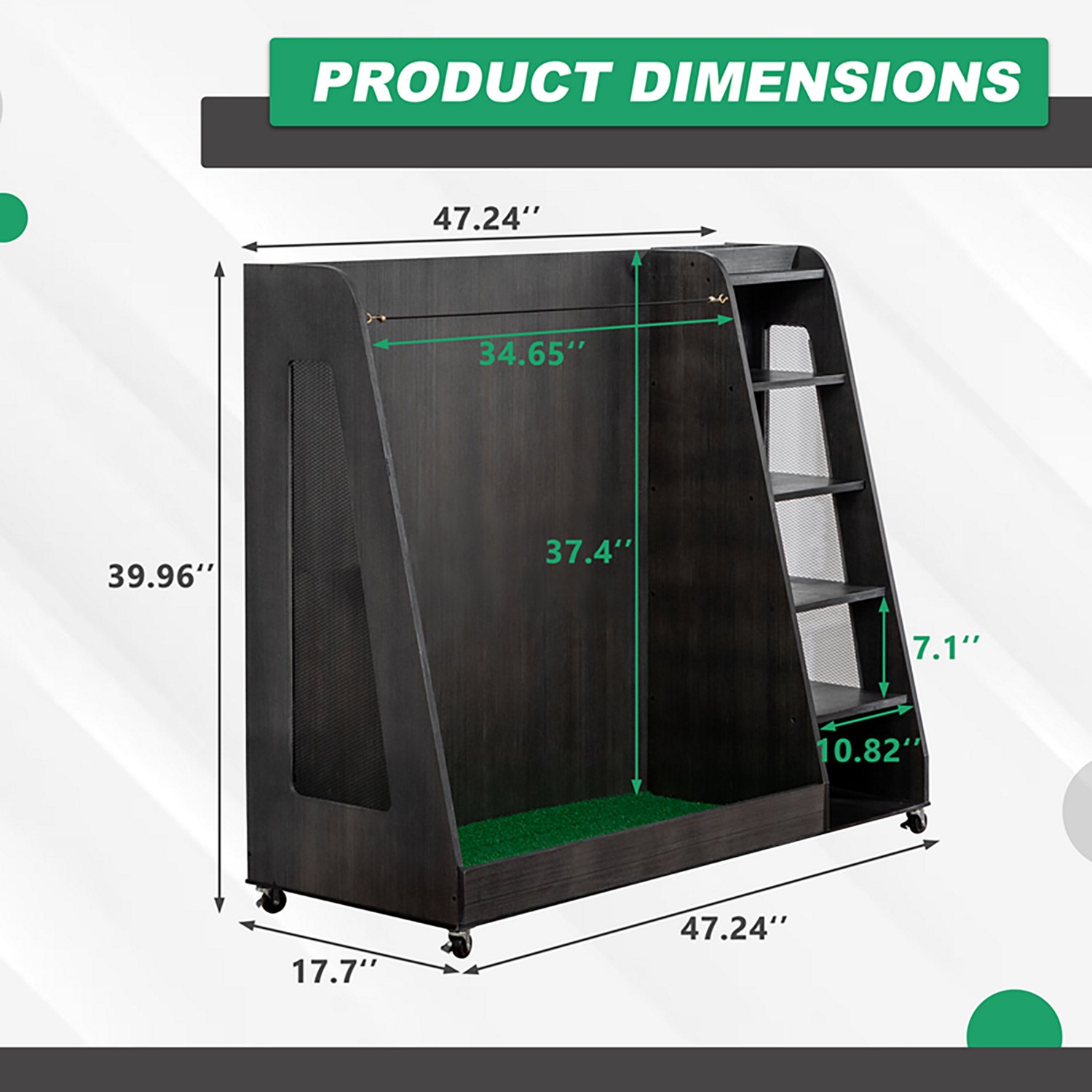 inQracer Wooden Golf Bag Storage Rack - view number 3