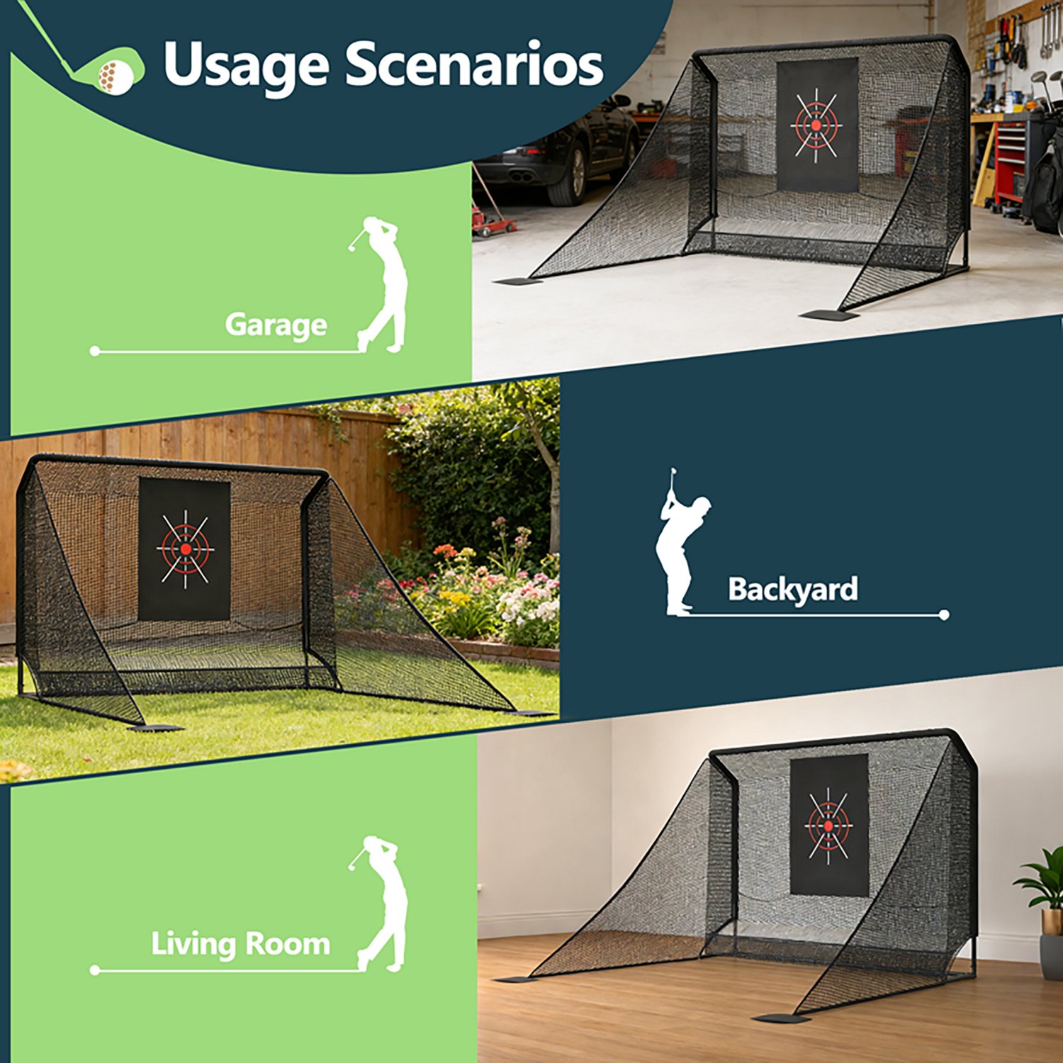 inQracer 10 ft x 7 ft Golf Practice Net with Auto Ball Return - view number 8