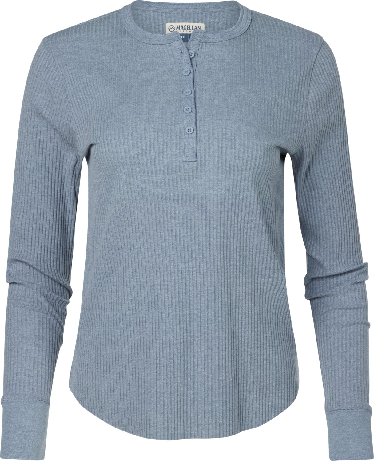 Magellan Outdoors Women's Hickory Canyon Ribbed Long Sleeve Henley