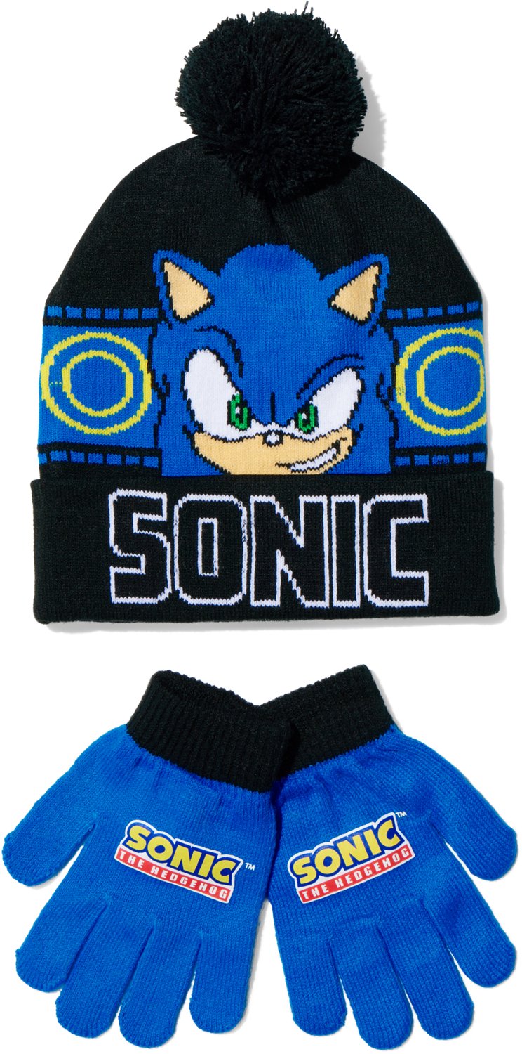 Berkshire Fashions Boys' Sonic Face Hat and Glove Set