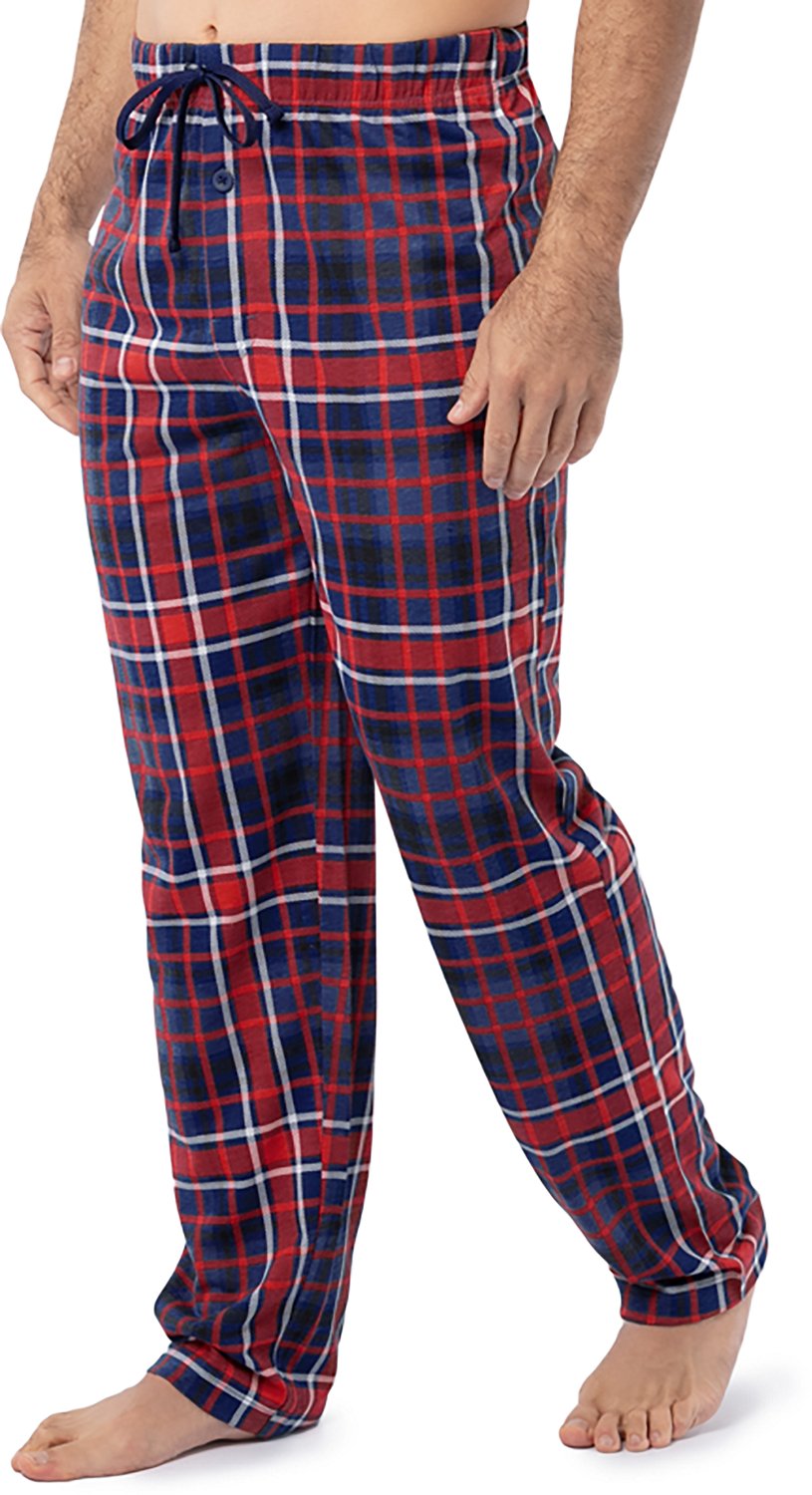 Indera Men's Red and Blue Plaid Lounge Pants - view number 3