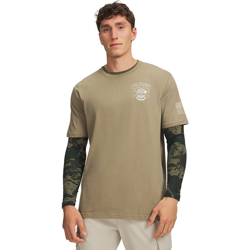 Under Armour Freedom Military Skull Short-Sleeve T-Shirt - Federal Tan