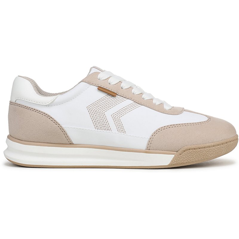 Dr. Scholl's Women's Throwback Retro Sneaker Shoes White Fabric DRSCH Leather 9.5 W