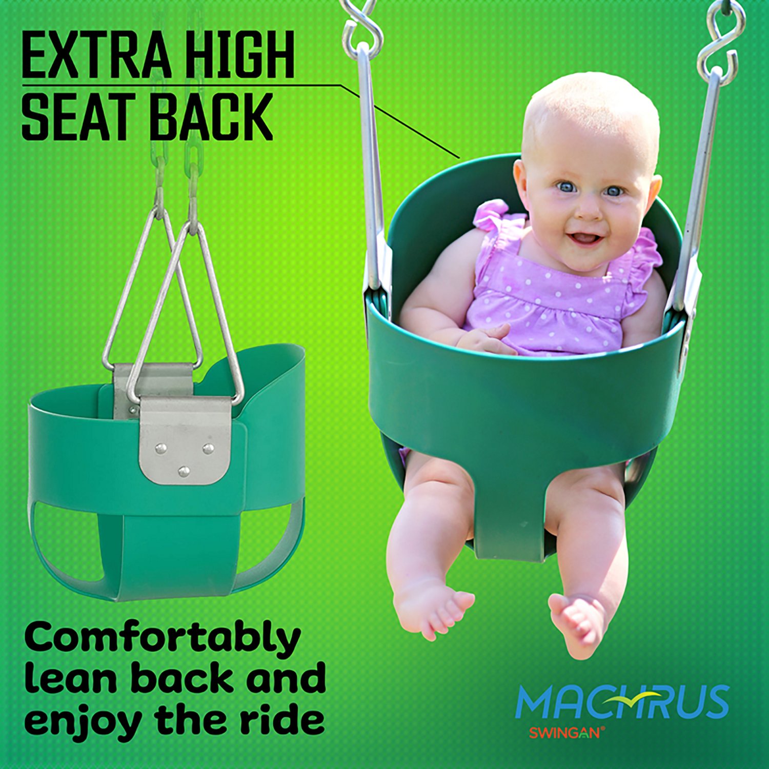 Plexalife High Back Full Bucket Toddler & Baby Swing - view number 4
