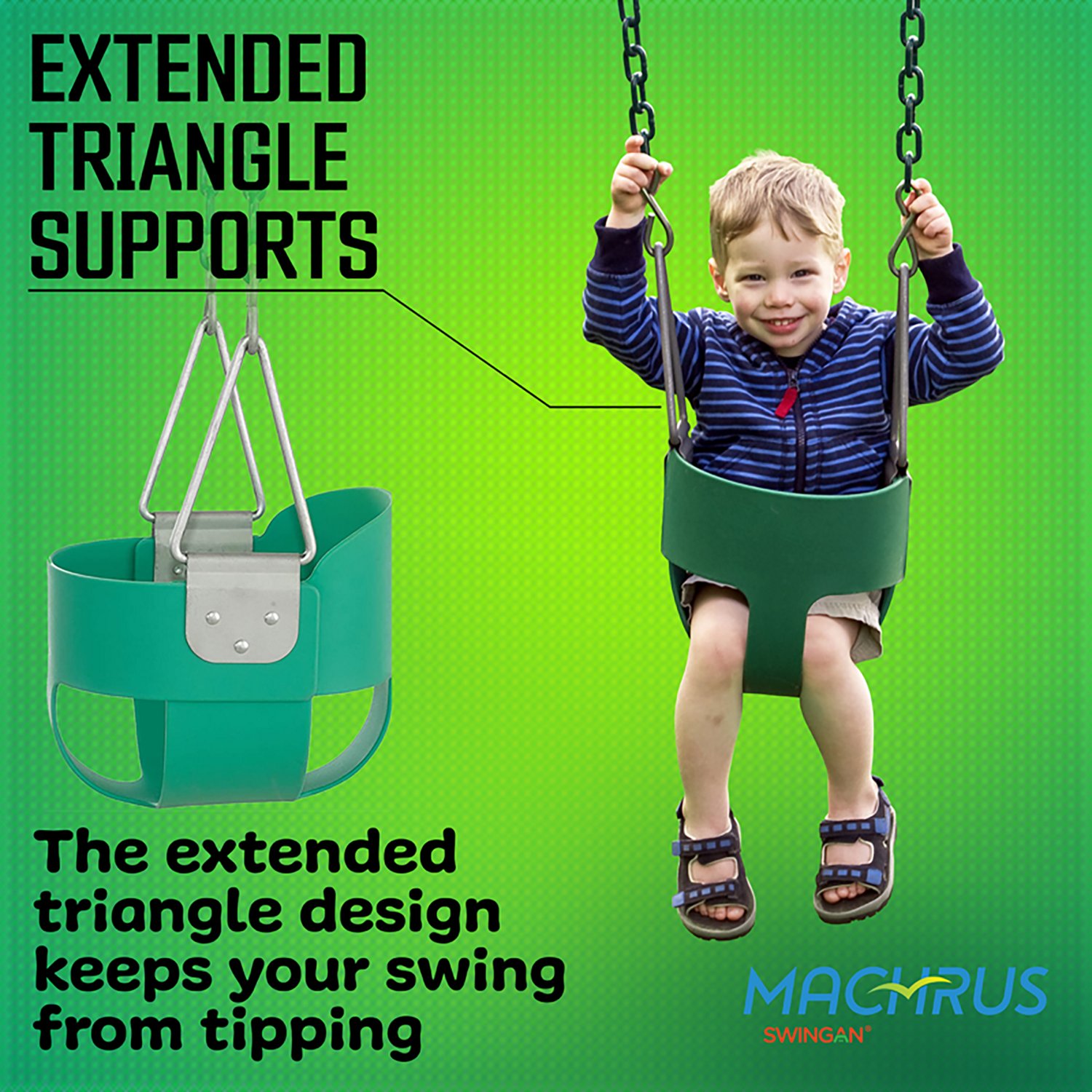 Plexalife High Back Full Bucket Toddler & Baby Swing - view number 5
