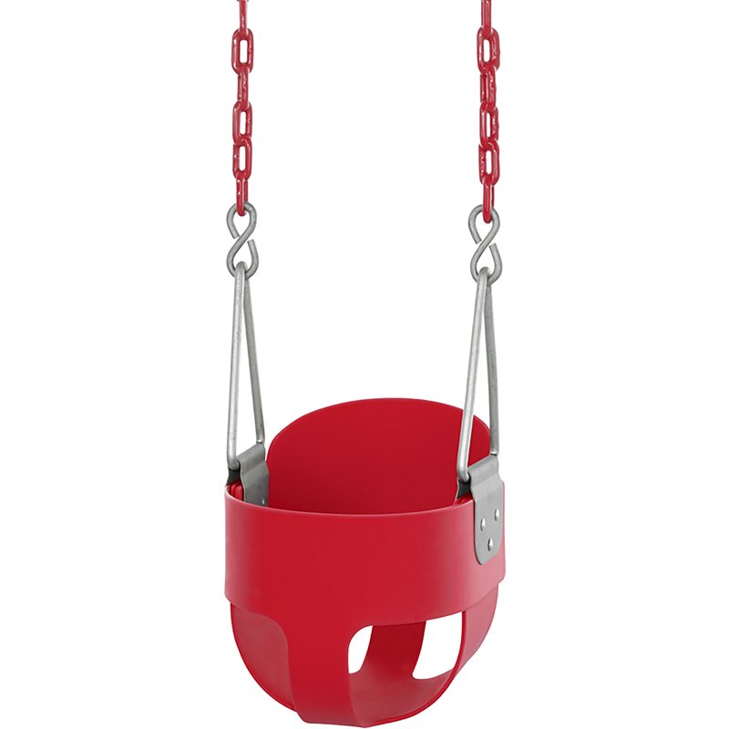 Upper Bounce Swingan High-Back Bucket Swing for Infants or Toddlers - Red
