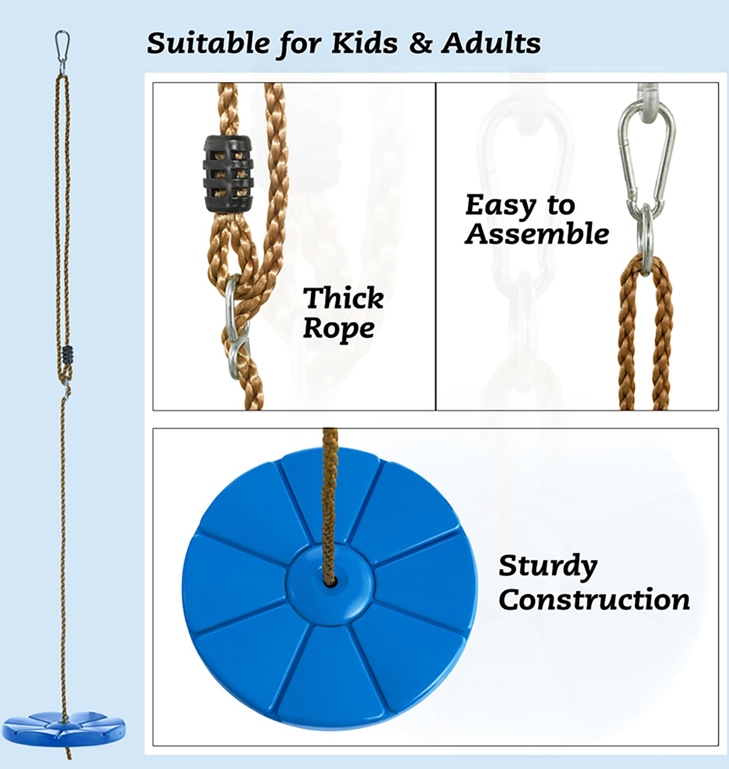Plexalife Cool Disc Swing With Adjustable Rope - view number 2