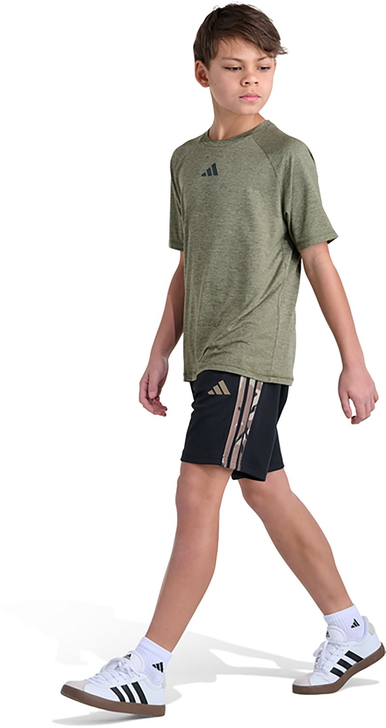 adidas Boys’ Essentials Printed 3‑Stripes Shorts - view number 4