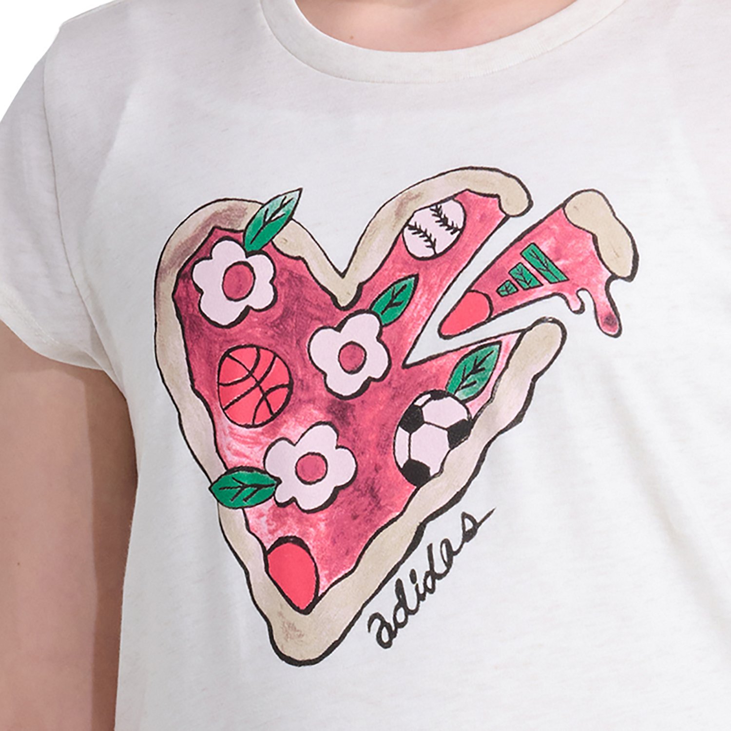 adidas Girls’ Pizza Slice Cap Sleeve T‑Shirt - view number 3