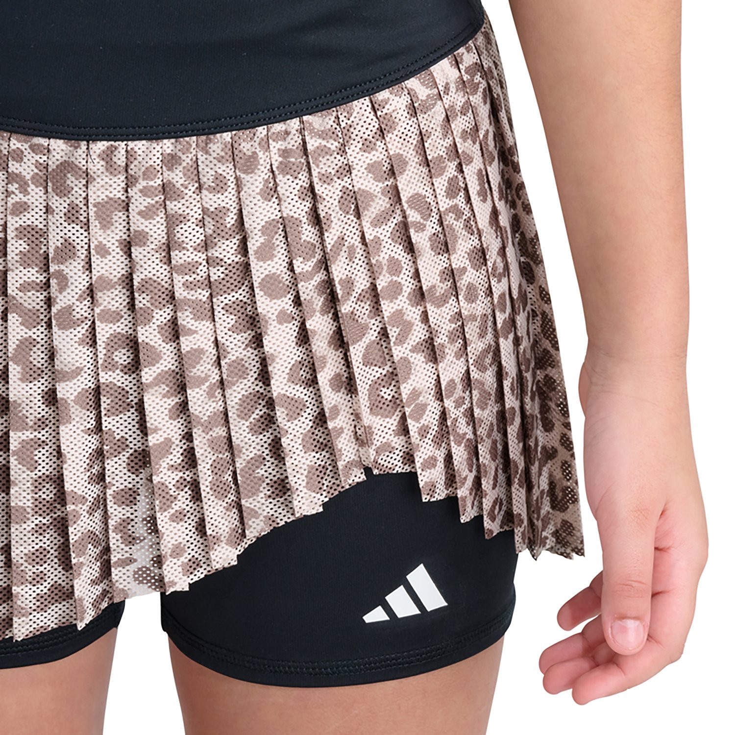 adidas Girls’ Printed Mesh Pleated Skort - view number 3