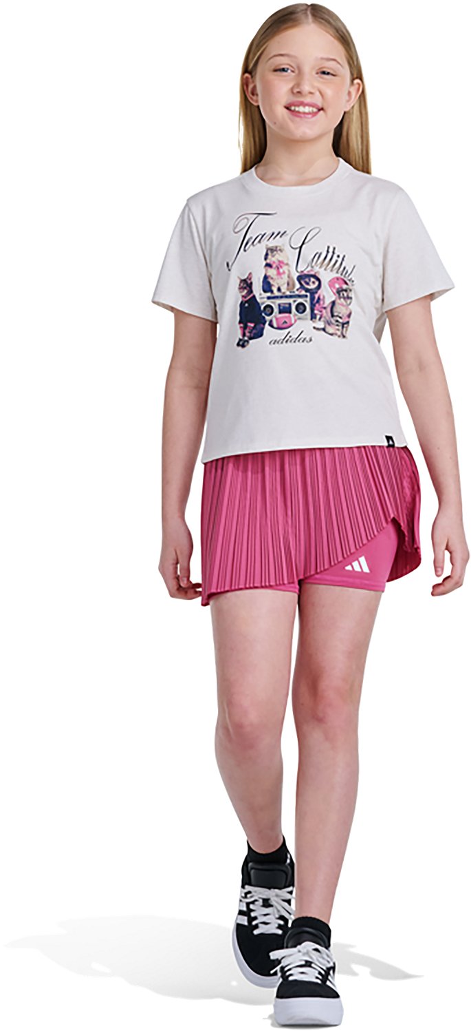adidas Girls’ Team Cattitude Graphic T‑Shirt - view number 4