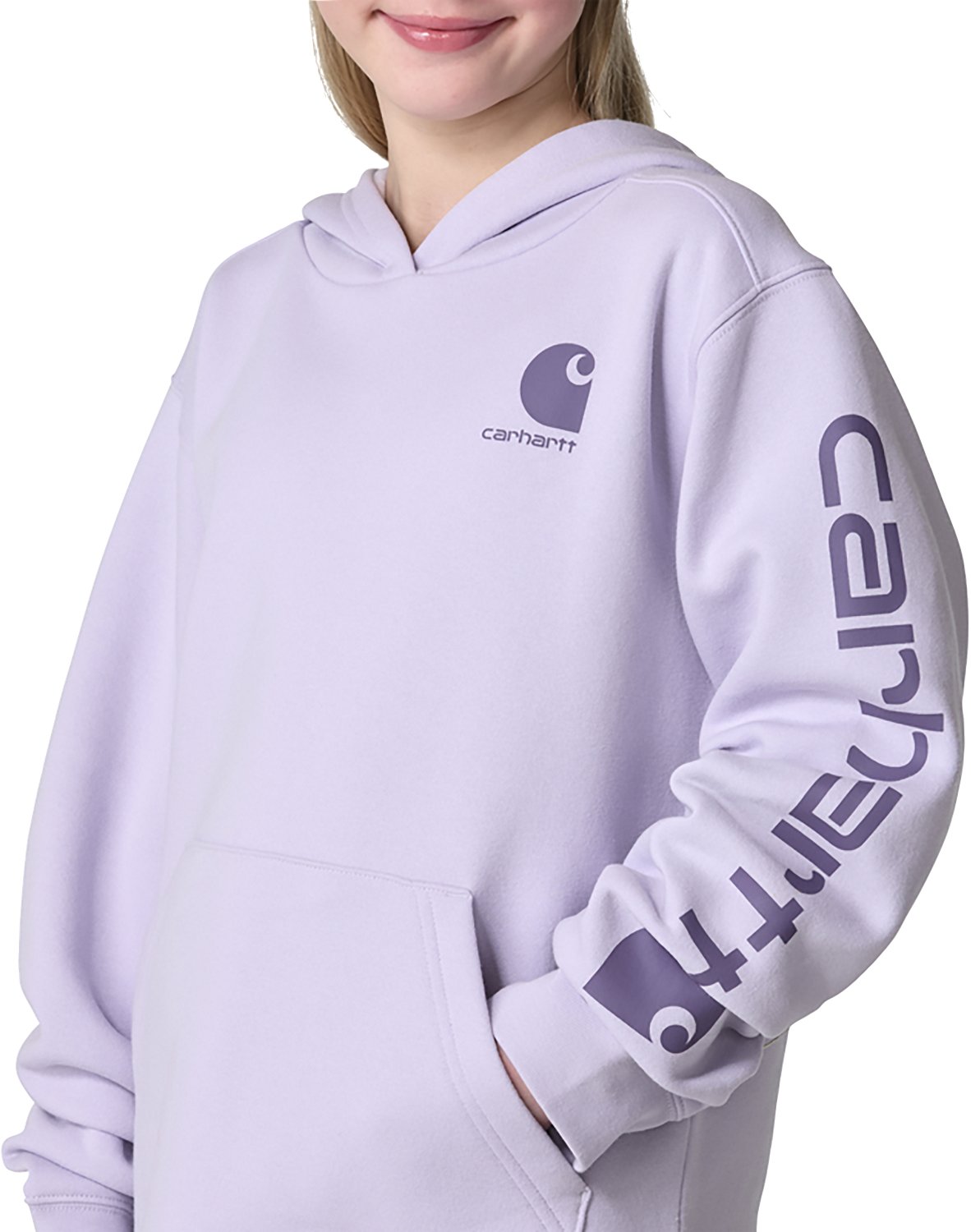 Carhartt Girls’ Hooded Logo Sweatshirt - view number 4