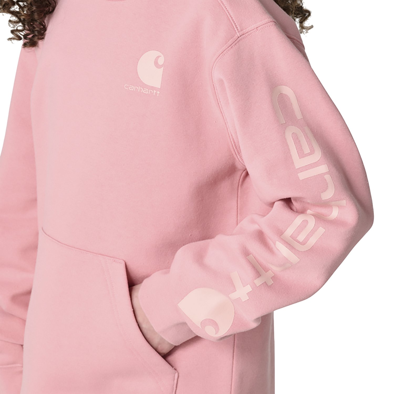 Carhartt Girls’ Hooded Logo Sweatshirt - view number 5