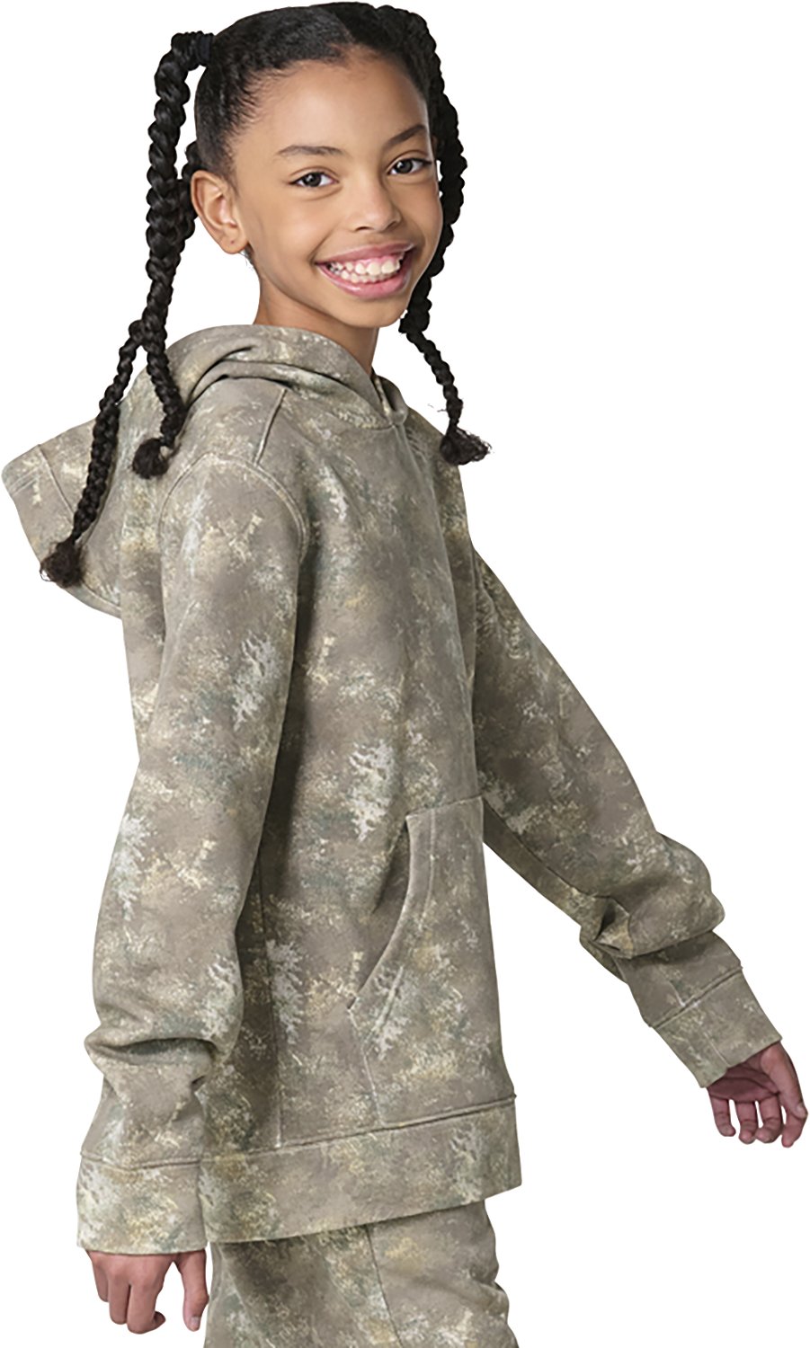 Carhartt Girls’ Hooded Camo Graphic Sweatshirt