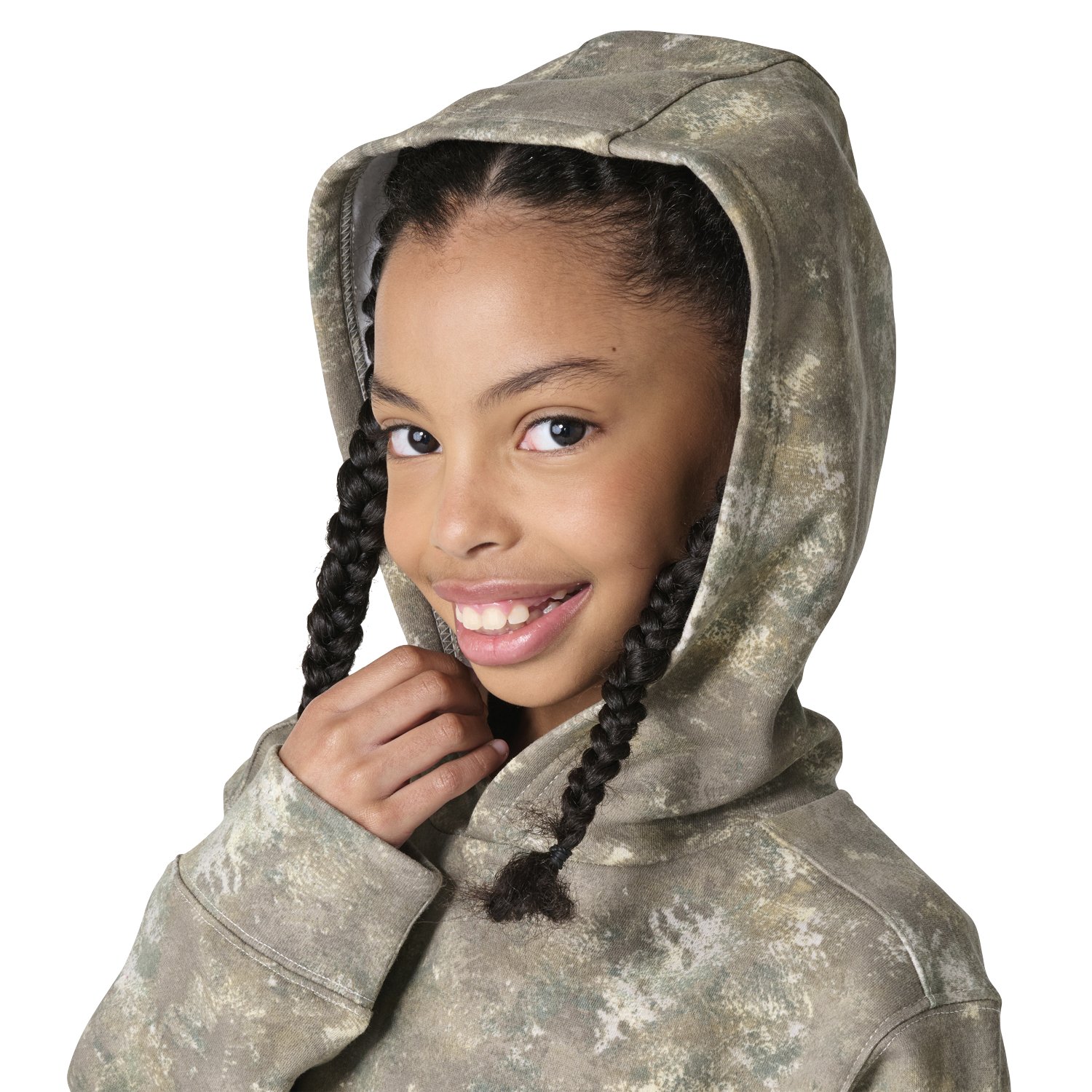 Carhartt Girls’ Hooded Camo Graphic Sweatshirt
