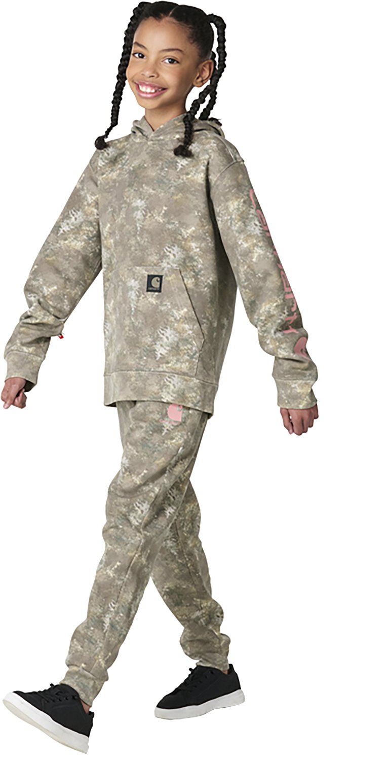 Carhartt Girls’ Hooded Camo Graphic Sweatshirt