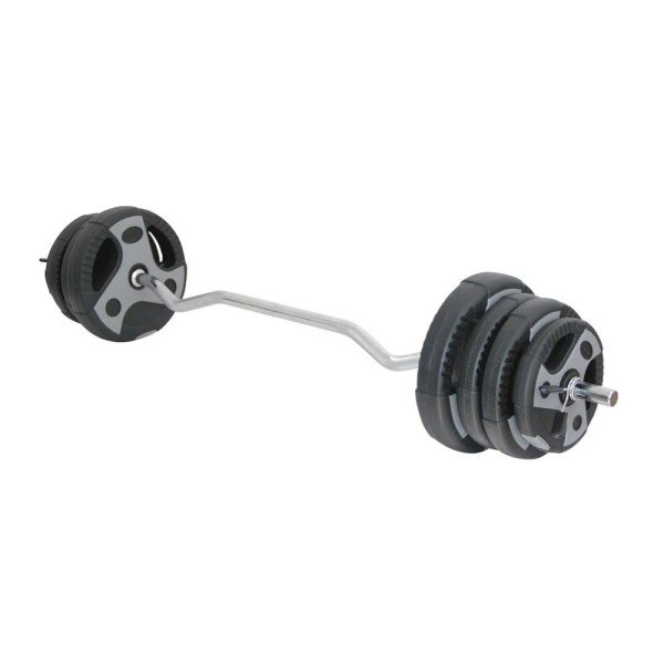 US Weight 60 lb Curl Bar Weight Set w/ Spring Clips