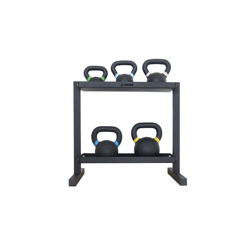 Lifeline Premium Kettlebell Storage Rack, Black