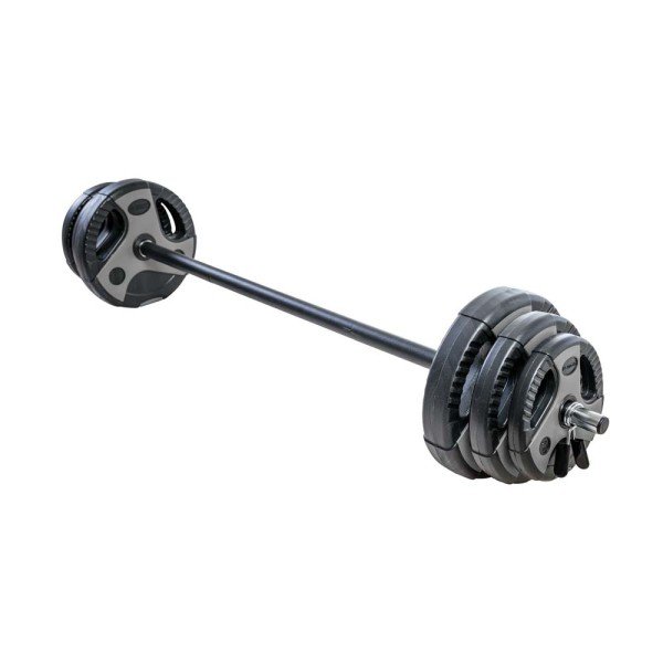 US Weight 54 lb Weight Set W/55" Bar- Grey