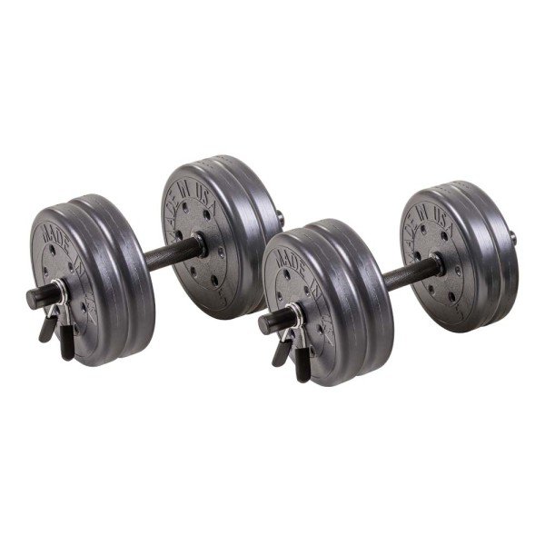 US Weight Adjustable 42 lb Dumbell Set W/Springs