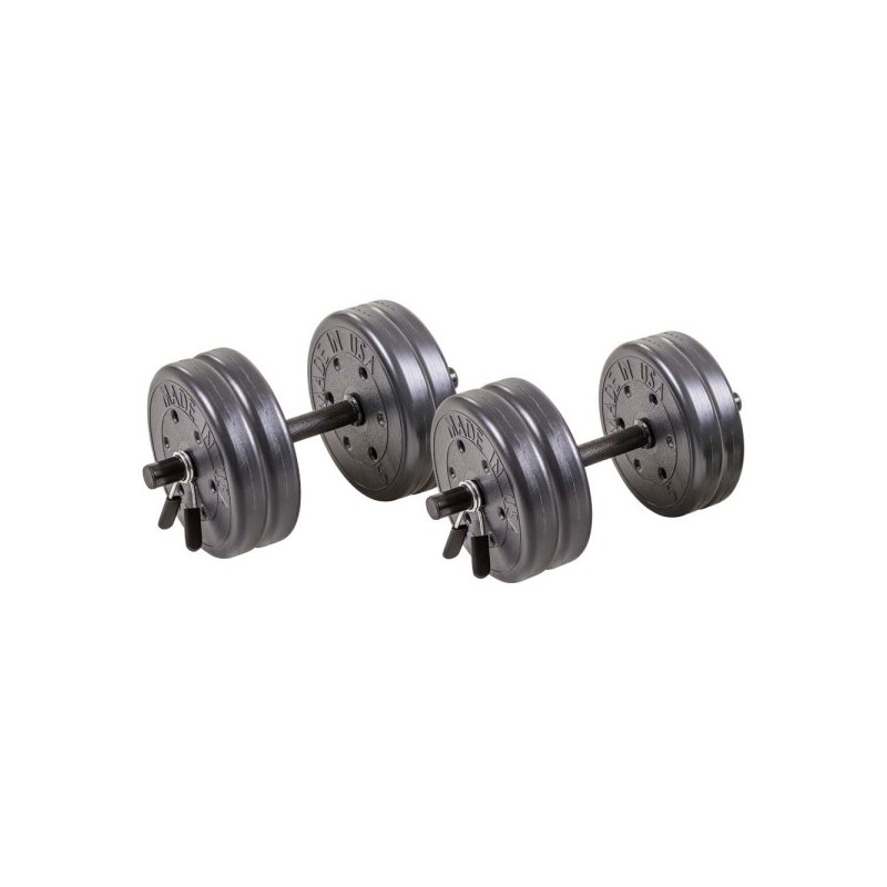 US Weight Adjustable 42 Lb Dumbell Set W/Springs