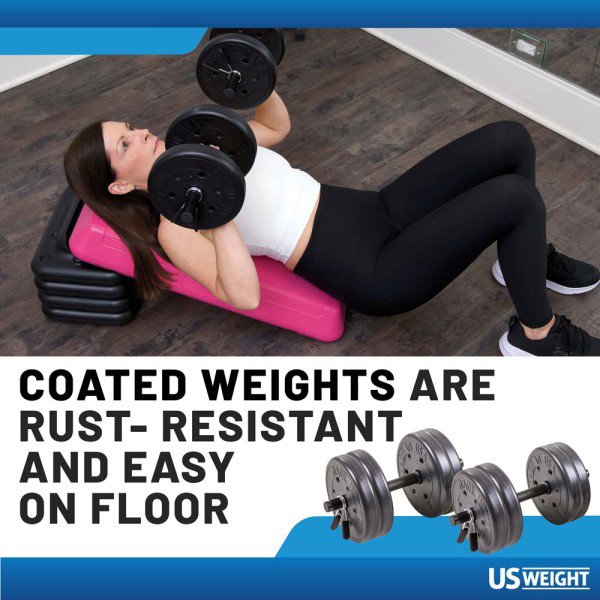 US Weight Adjustable 42 lb Dumbell Set W/Springs - view number 3