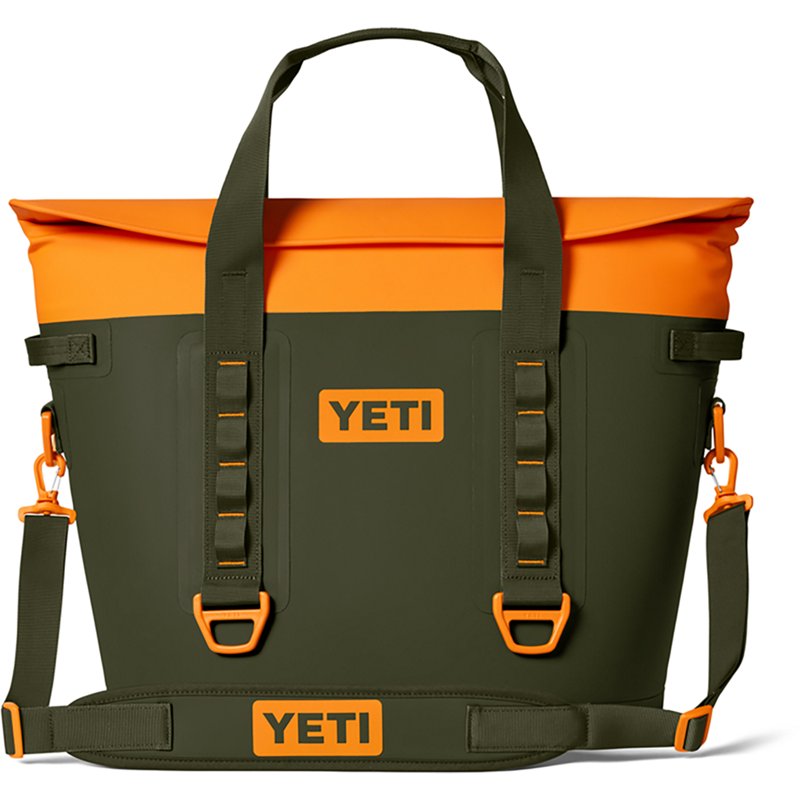 YETI Hopper M30 Soft Cooler - Olive/King Crab Orange