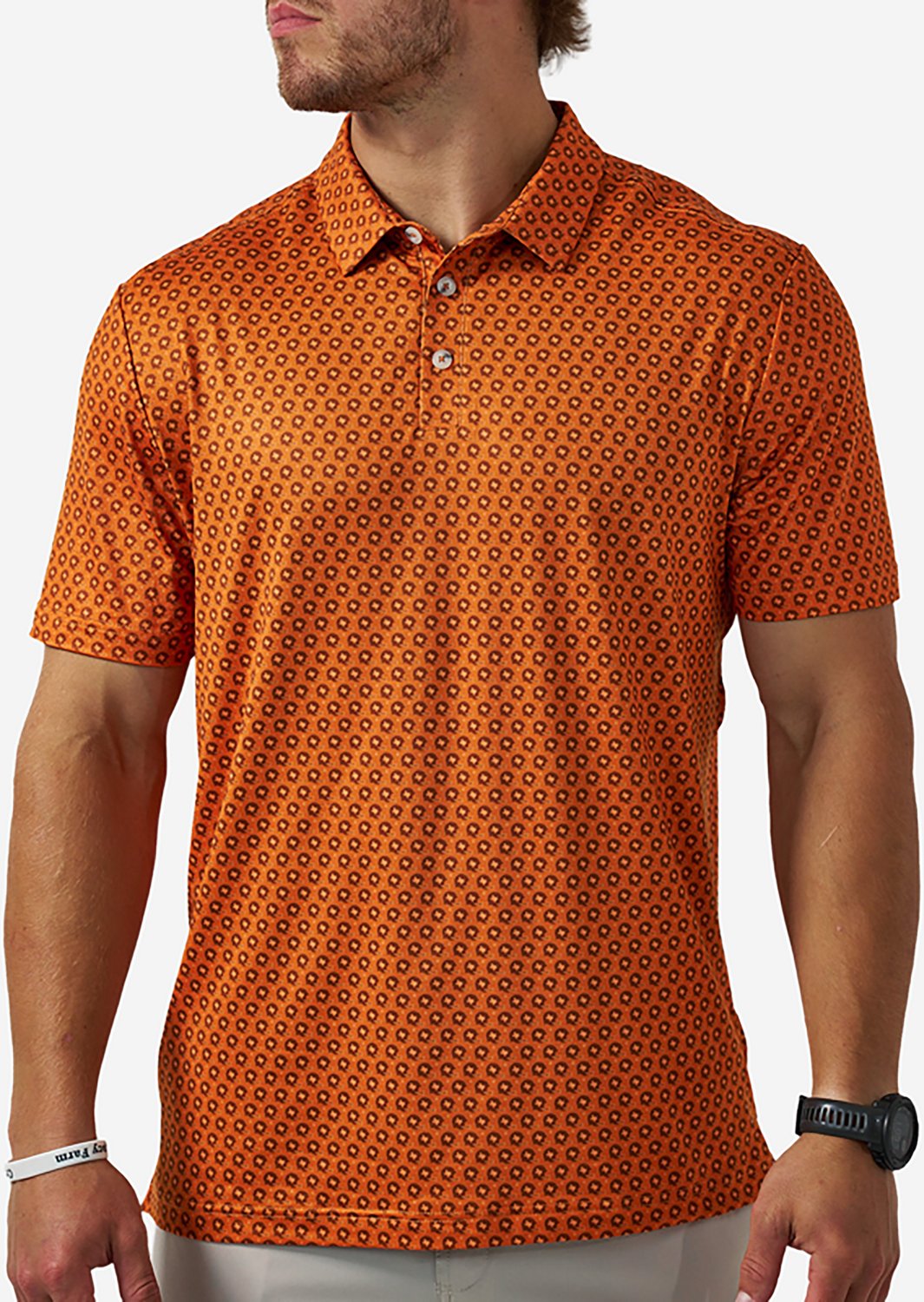 BURLEBO Men's Texas Pride Performance Polo Shirt