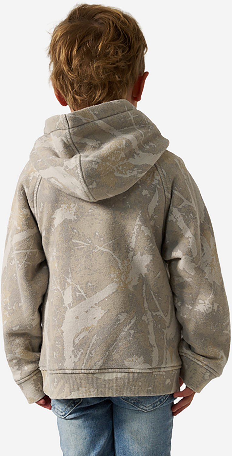 BURLEBO Boys' Vintage Washed Midland Camo Fleece Hoodie - view number 3
