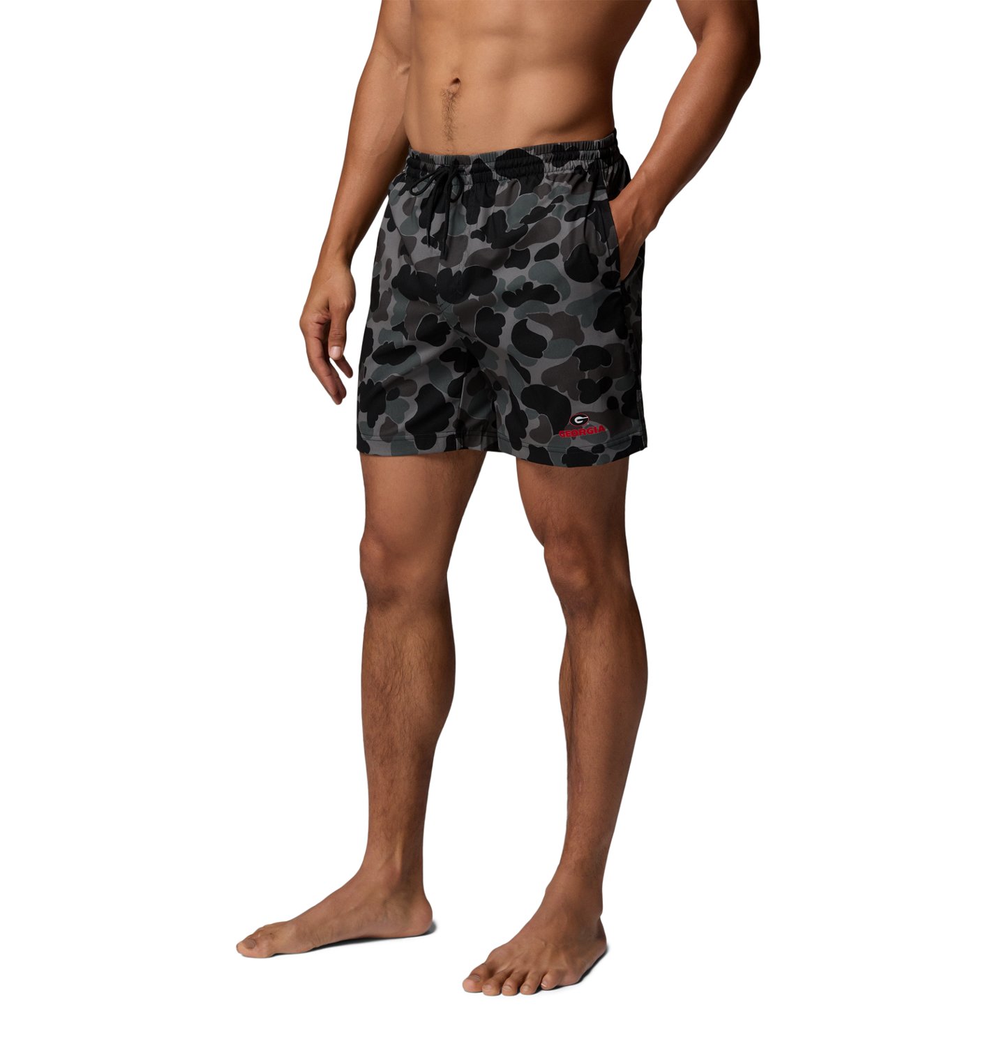 Columbia Sportswear Men’s Georgia Bulldogs PFG Rambler™ Printed Shorts - view number 3