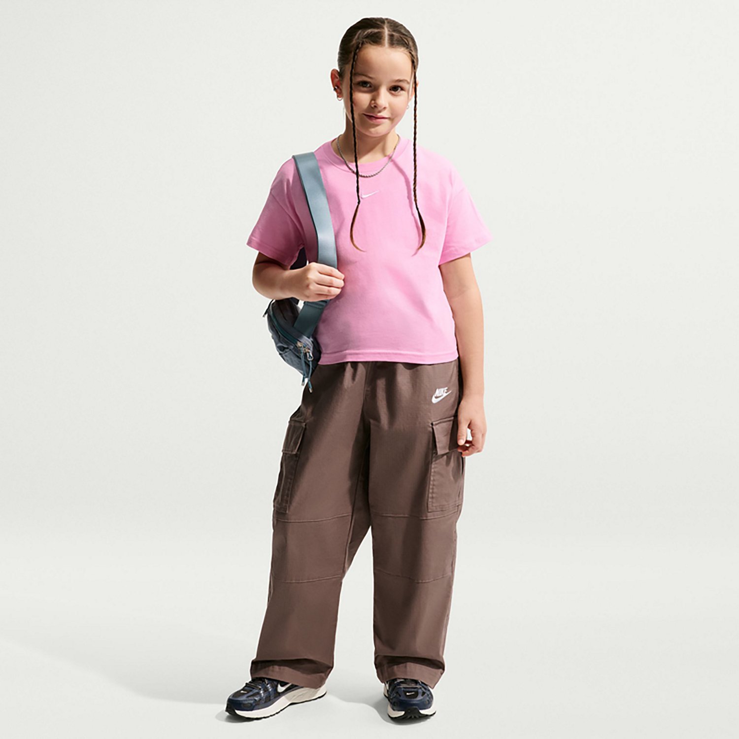 Nike Girls' Sportswear Essential Boxy Short Sleeve T-shirt - view number 3